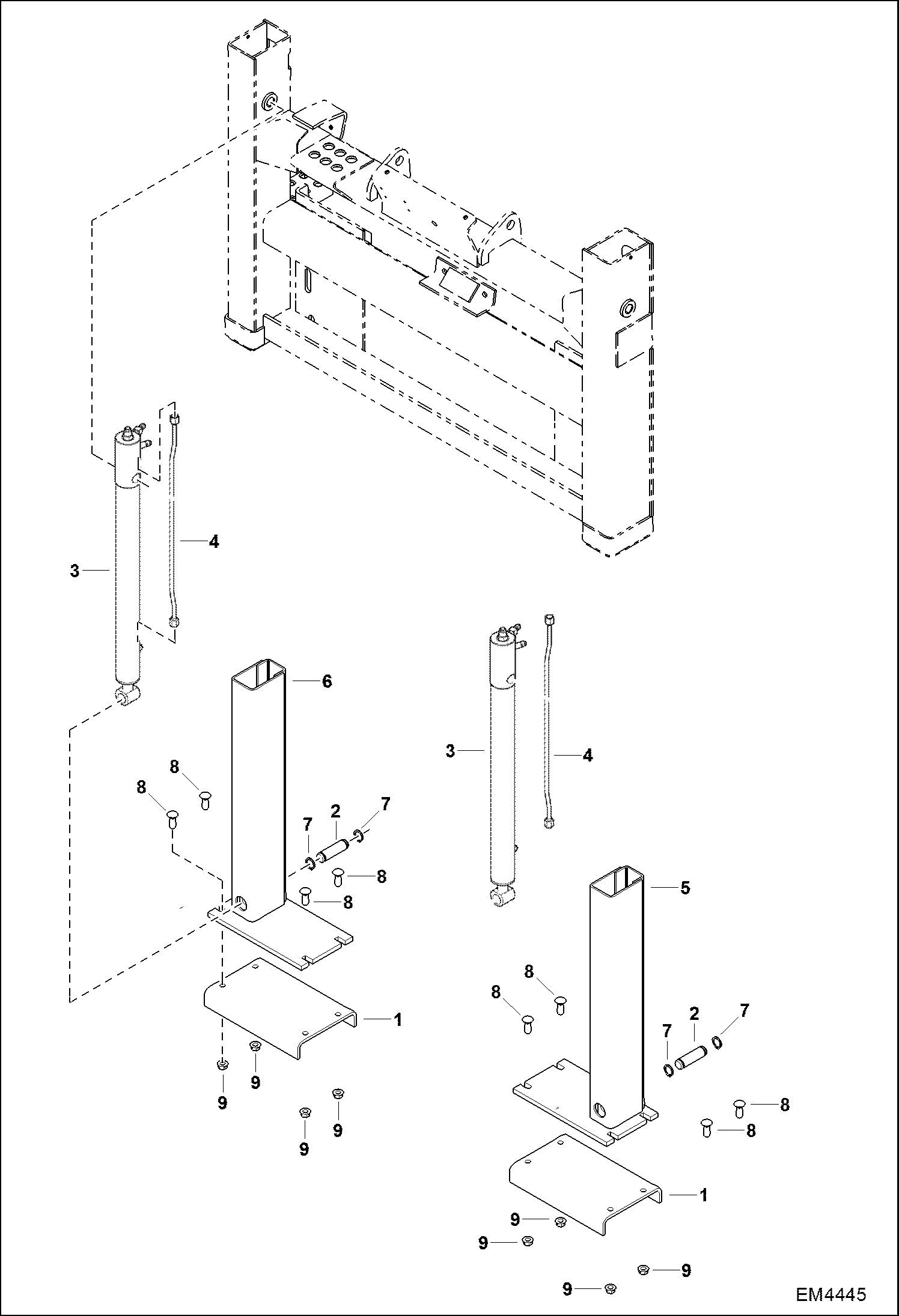 Схема запчастей Bobcat BACKHOE - STABILIZER (A6TW) BACKHOE