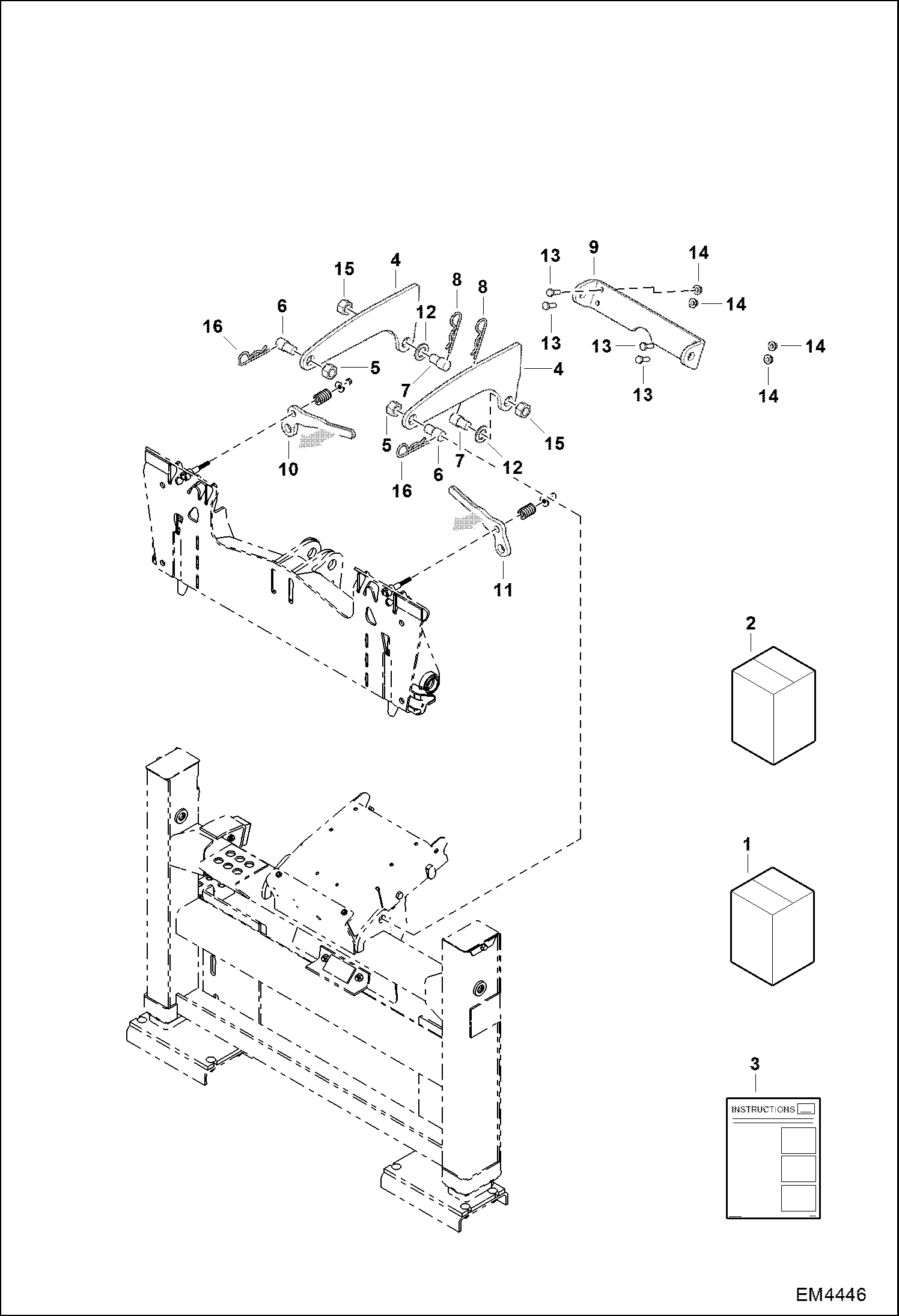 Схема запчастей Bobcat BACKHOE - MOUNTING ARM & BRACKET (A6TW) BACKHOE