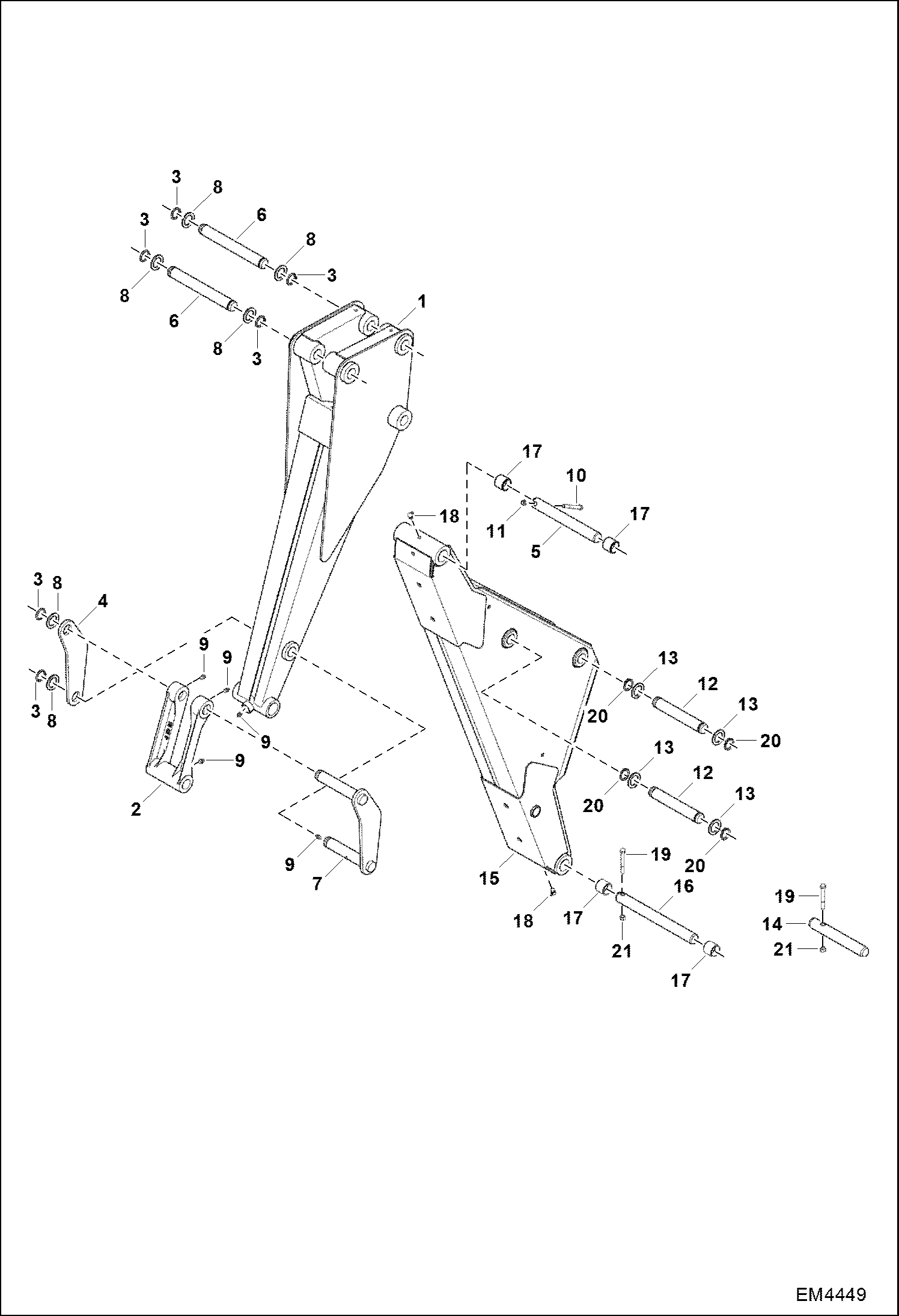 Схема запчастей Bobcat BACKHOE - BOOM & ARM (A6TW) BACKHOE