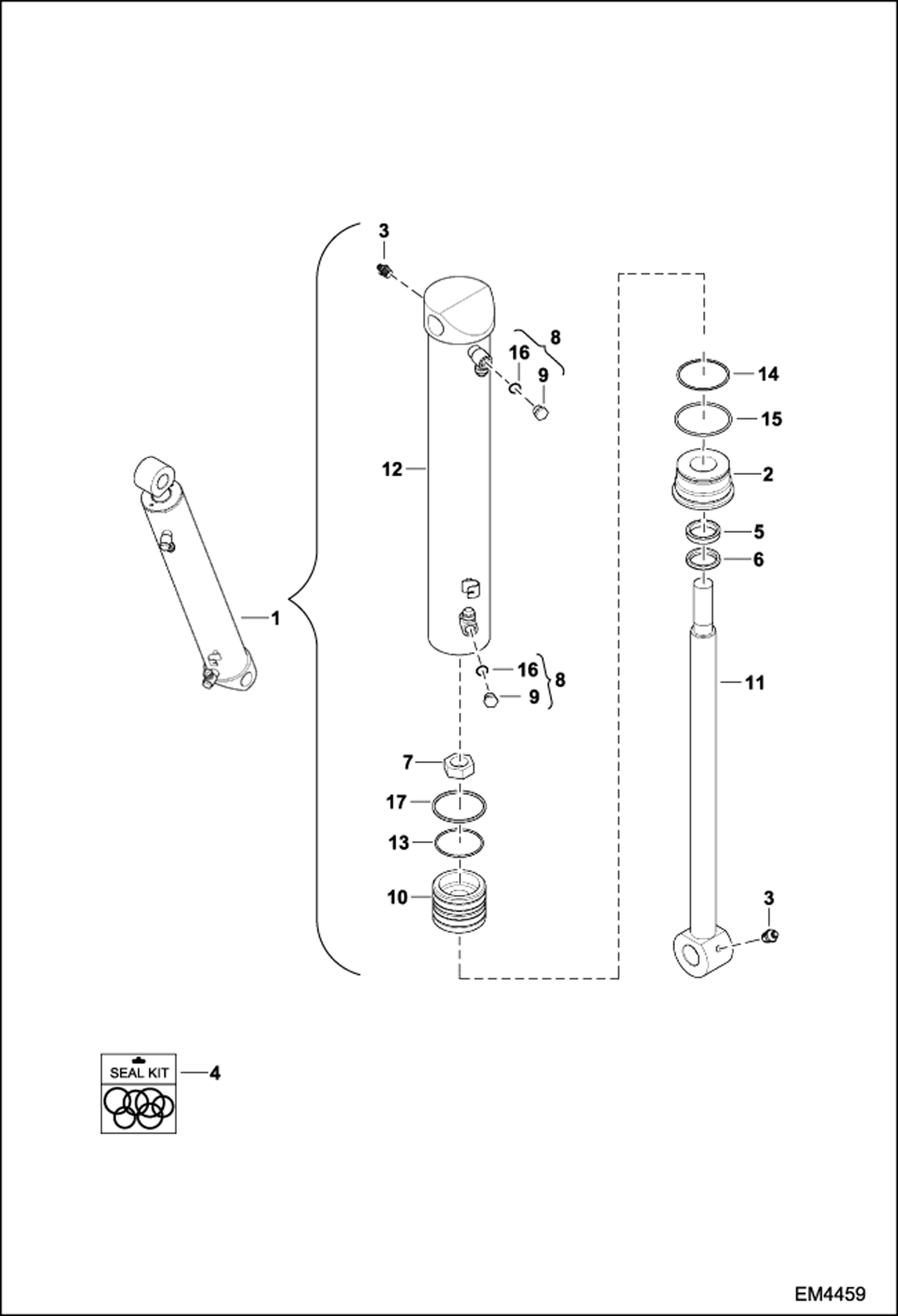 Схема запчастей Bobcat BACKHOE - ARM CYLINDER (A6TW) BACKHOE