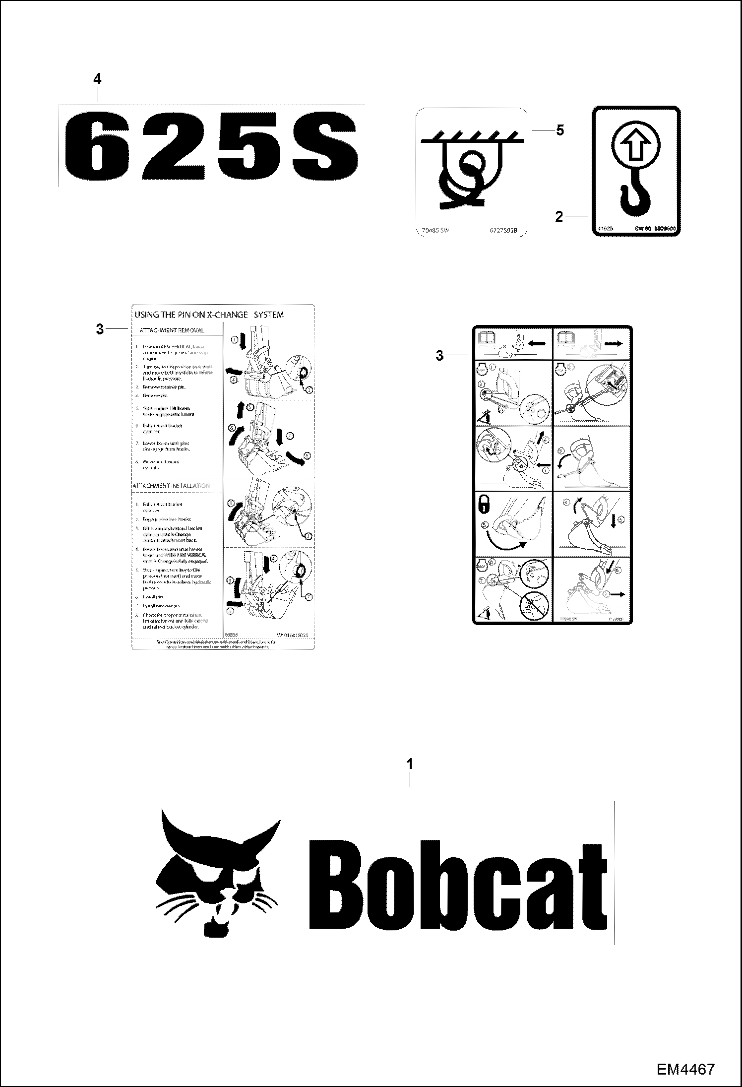 Схема запчастей Bobcat BACKHOE - DECALS (A6TW) BACKHOE