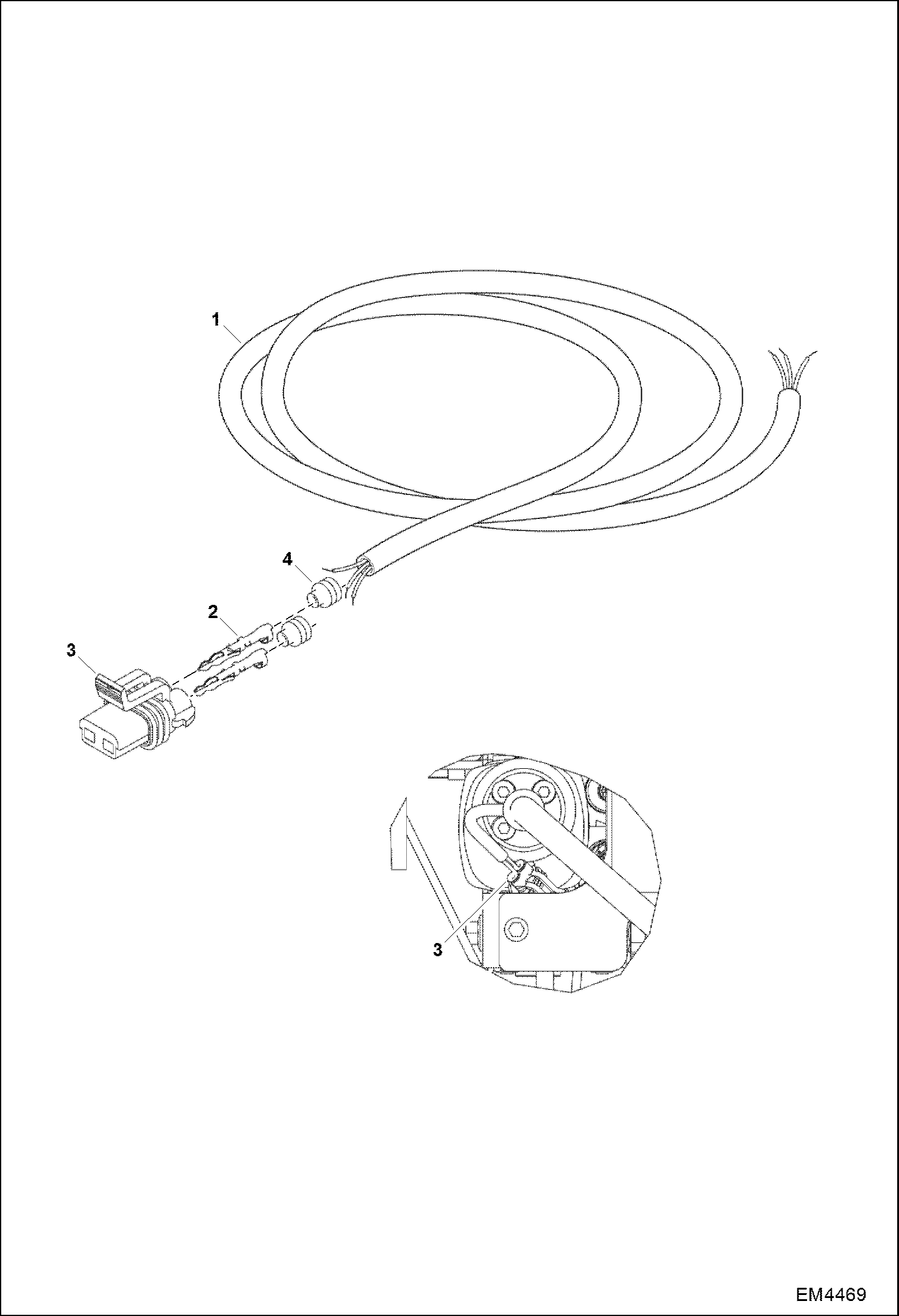 Схема запчастей Bobcat BACKHOE - CONNECTOR CABLE (A2HH, A36S) BACKHOE