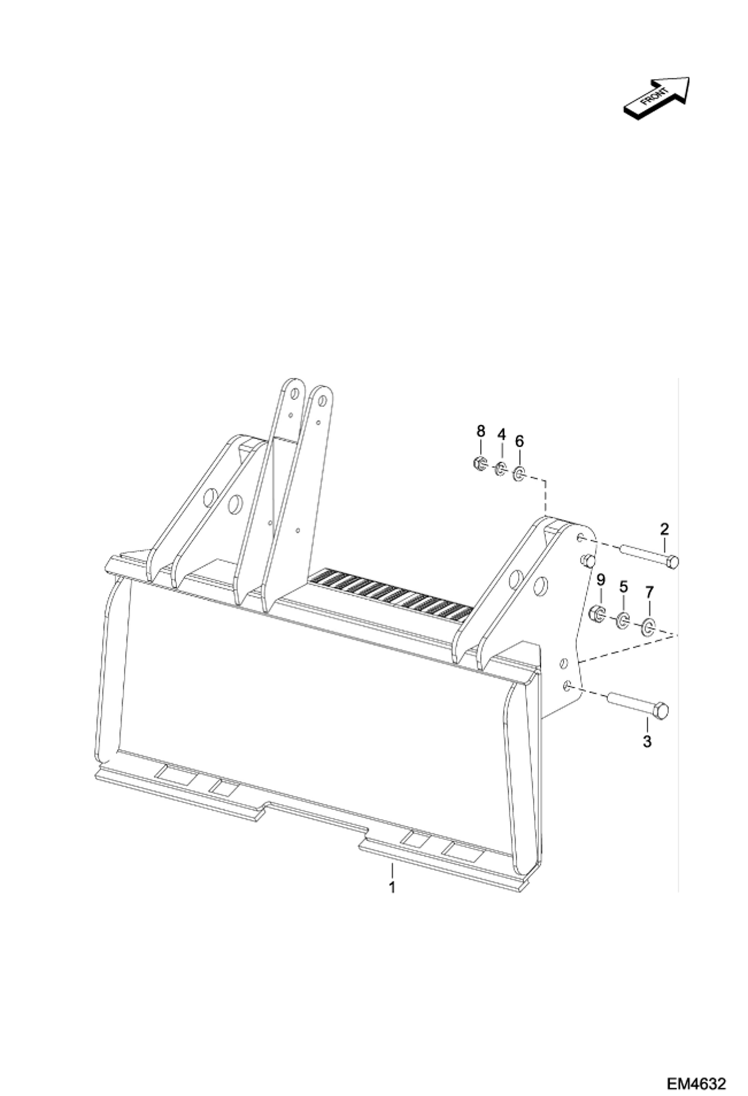 Схема запчастей Bobcat FORESTRY CUTTER - MOUNTING FRAME (AD8900101 - 00199) Loader FRC150 (EMEA Only)