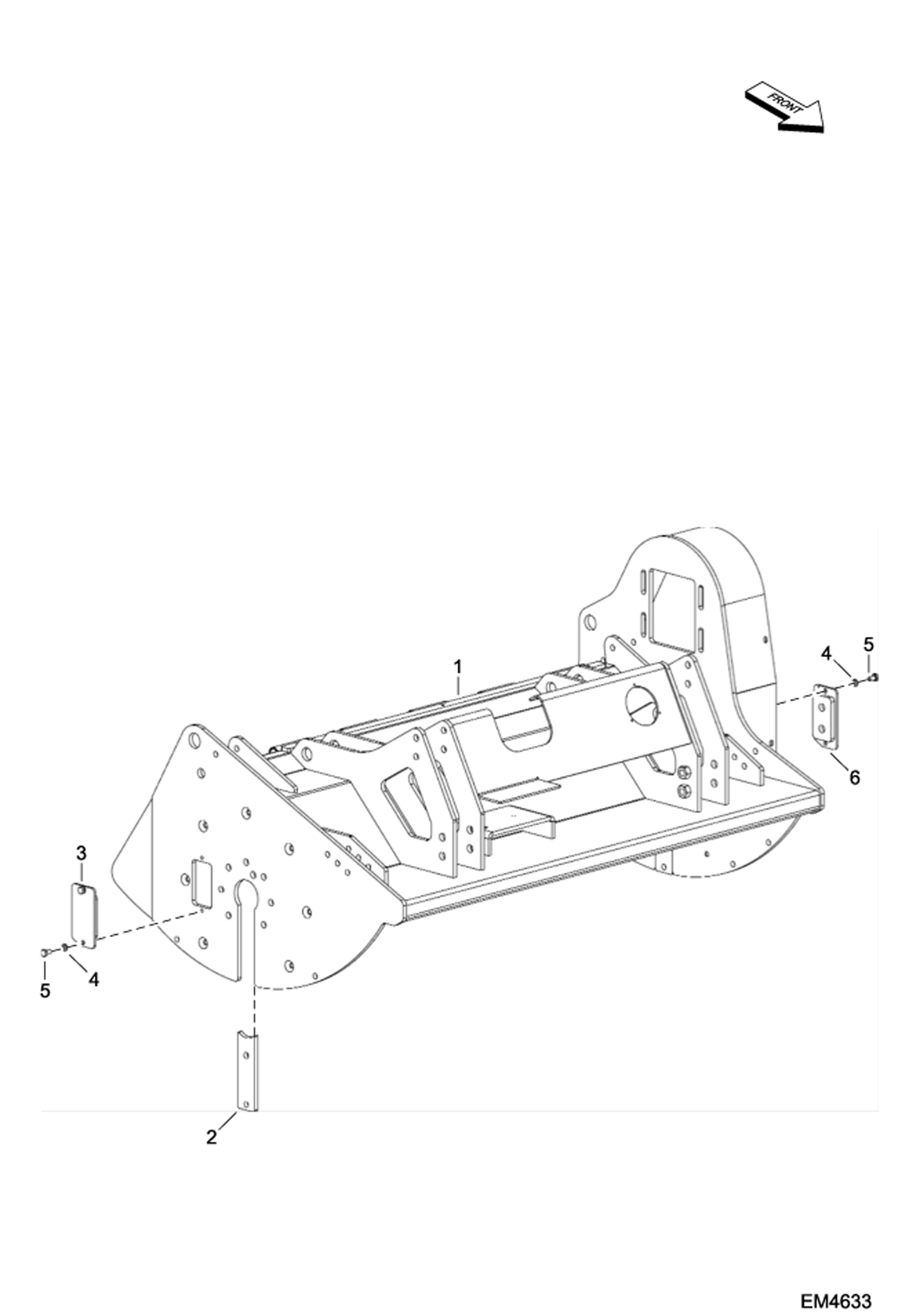 Схема запчастей Bobcat FORESTRY CUTTER - FRAME (AD8900101 - 00199) Loader FRC150 (EMEA Only)