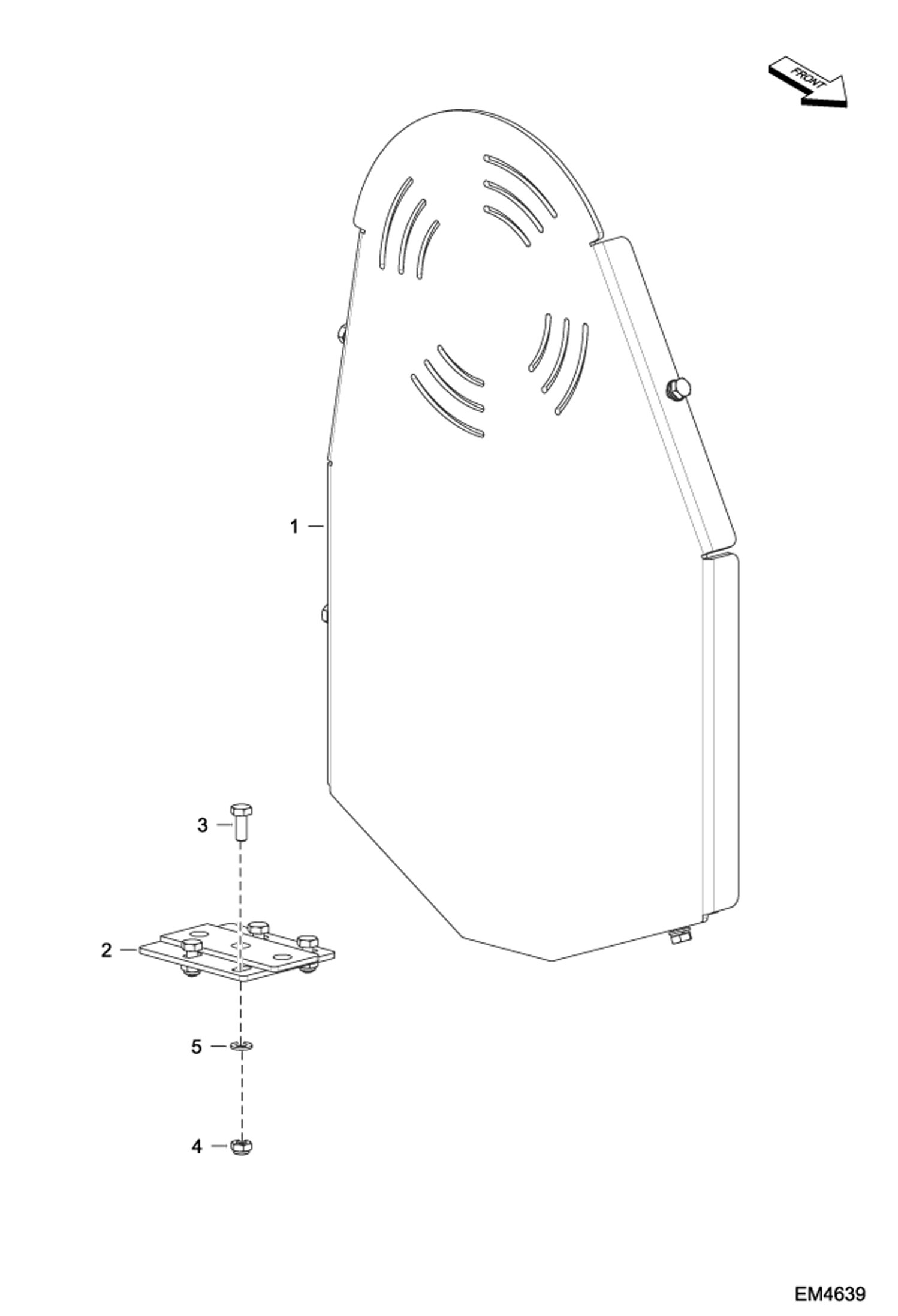 Схема запчастей Bobcat FORESTRY CUTTER - SIDE COVER Loader FRC150 (EMEA Only)