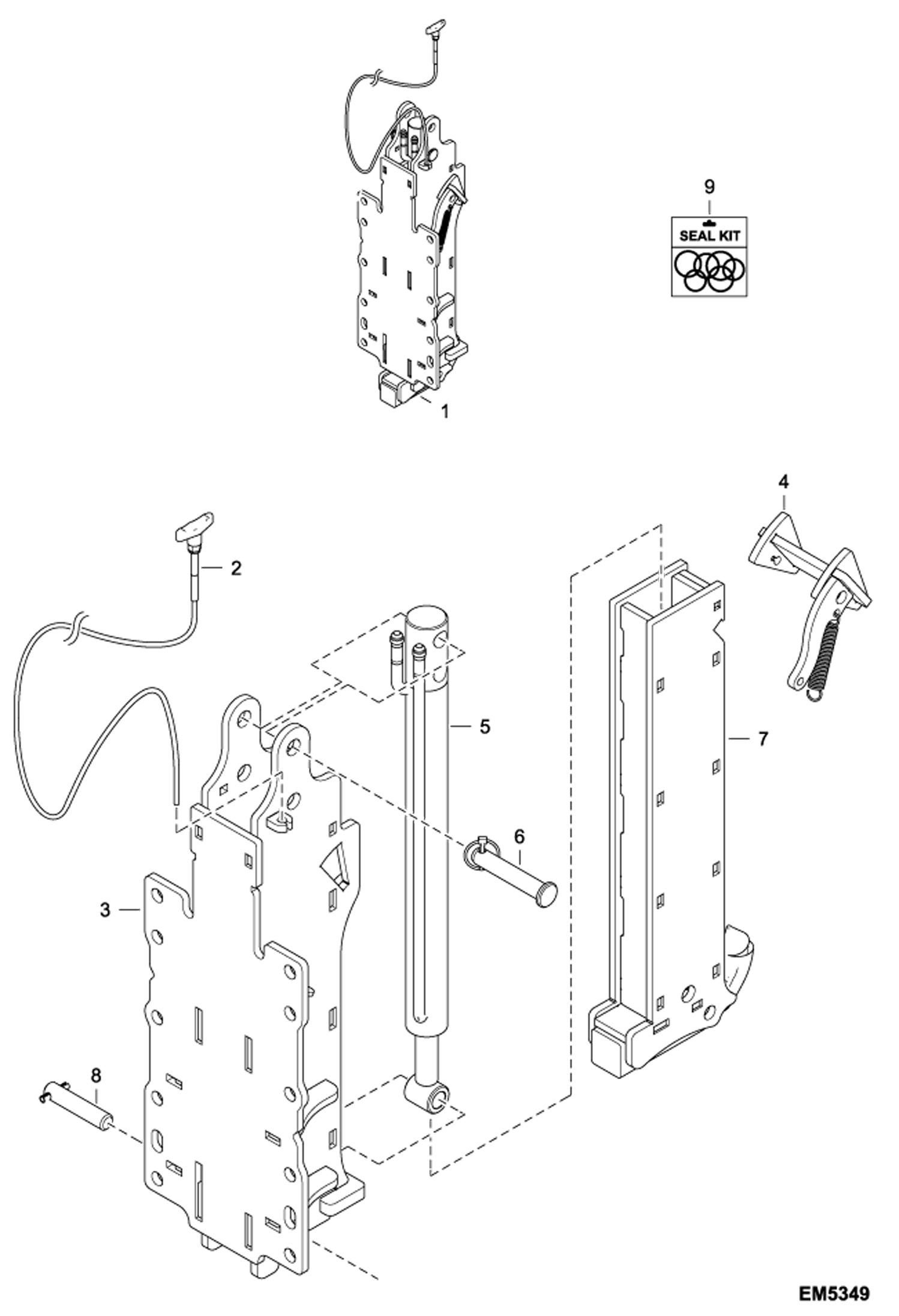 Схема запчастей Bobcat T3571L - REAR HYDRAULIC HOOK ACCESSORIES & OPTIONS