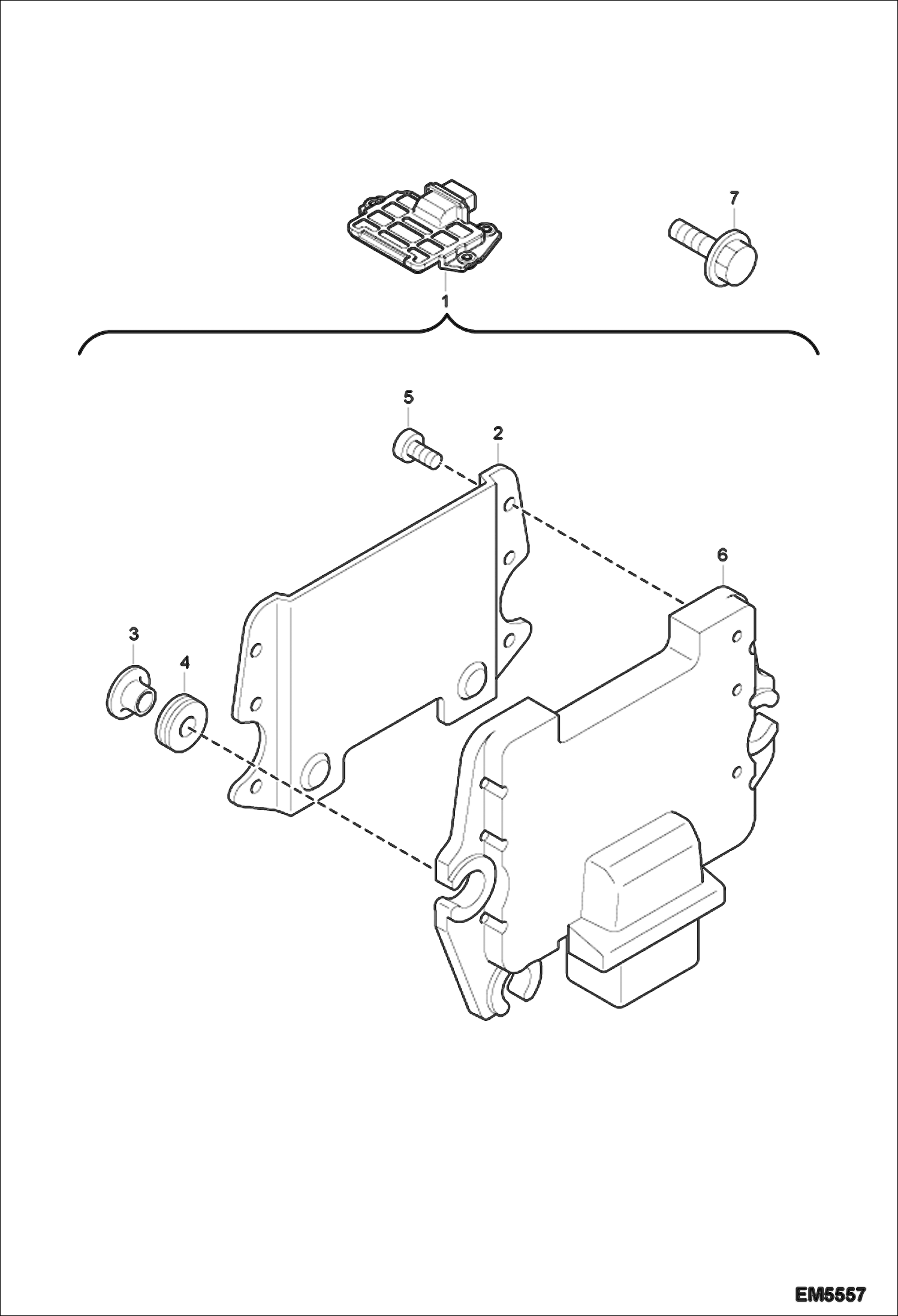 Схема запчастей Bobcat E60 - ELECTRICAL (ECU) ELECTRICAL SYSTEM