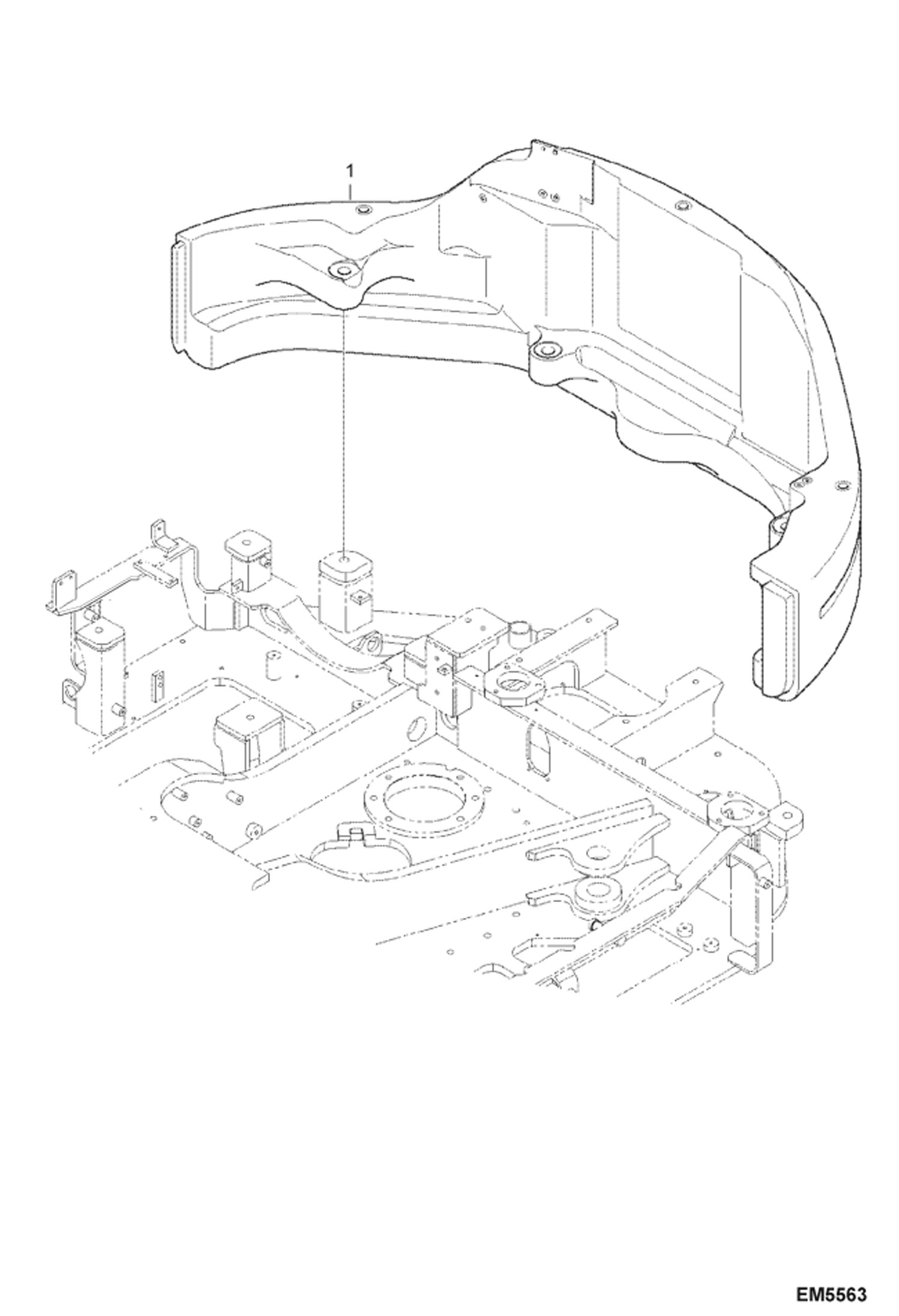 Схема запчастей Bobcat E60 - COUNTERWEIGHT MAIN FRAME