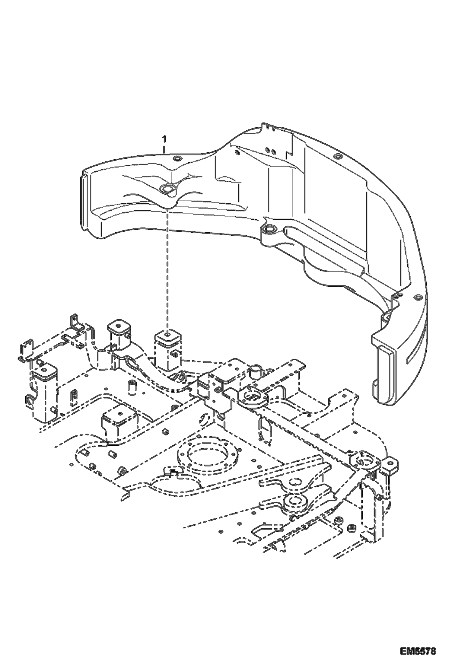 Схема запчастей Bobcat E60 - COUNTERWEIGHT (900 Kg) (Optional) MAIN FRAME