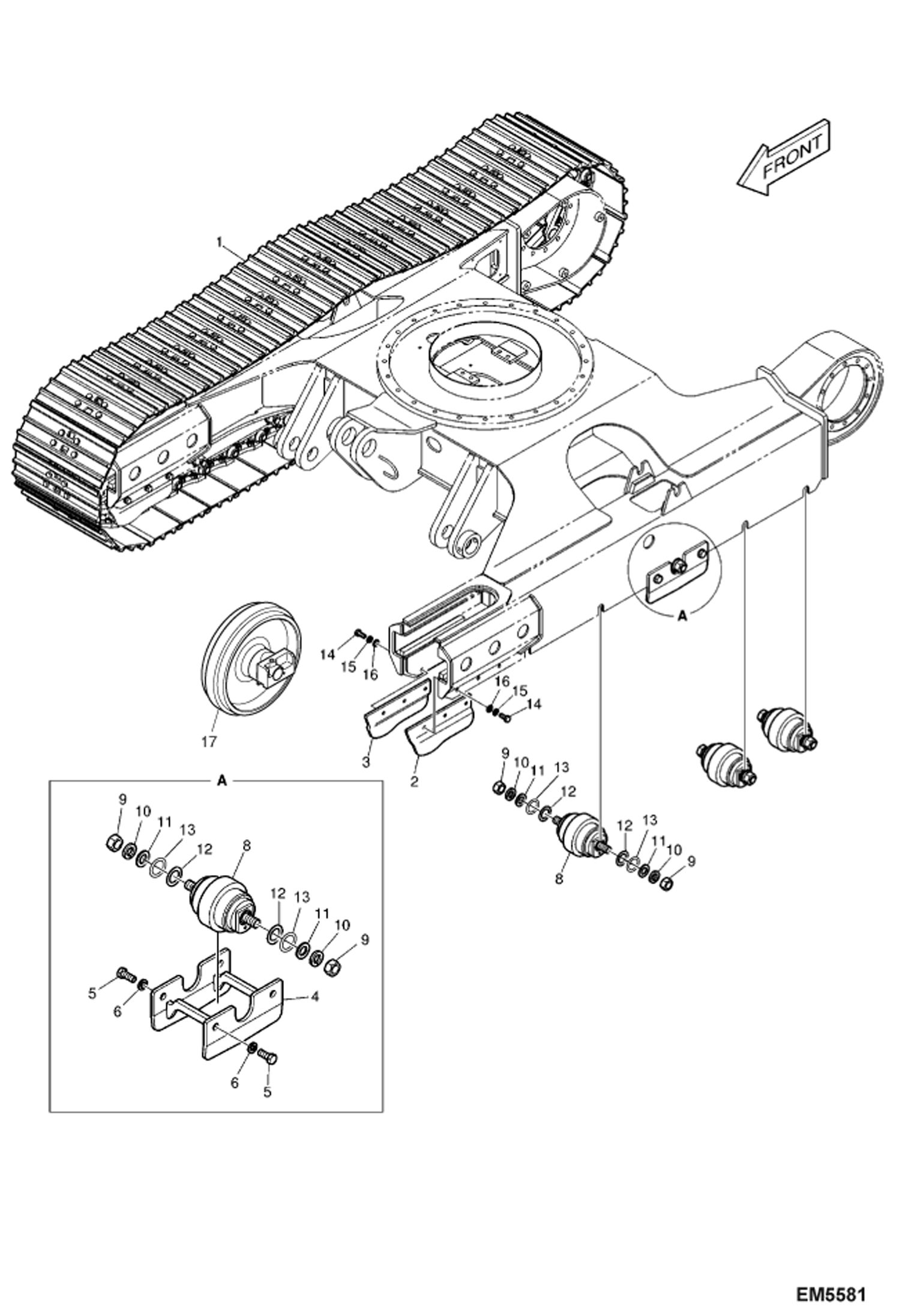 Схема запчастей Bobcat E60 - TRACK (Steel) UNDERCARRIAGE