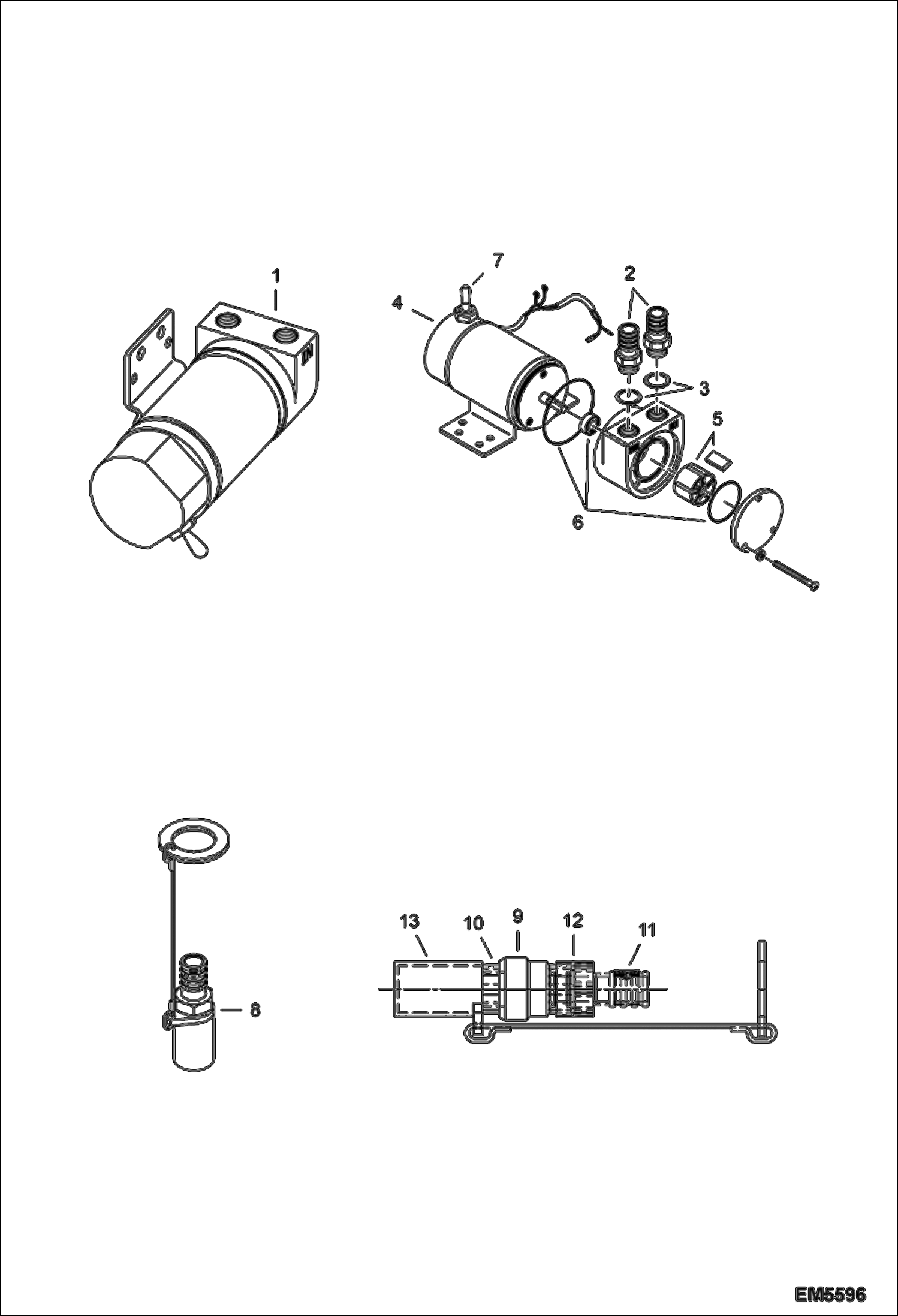 Схема запчастей Bobcat E60 - FUEL TRANSFER PUMP & CHECK VALVE (US) ACCESSORIES & OPTIONS