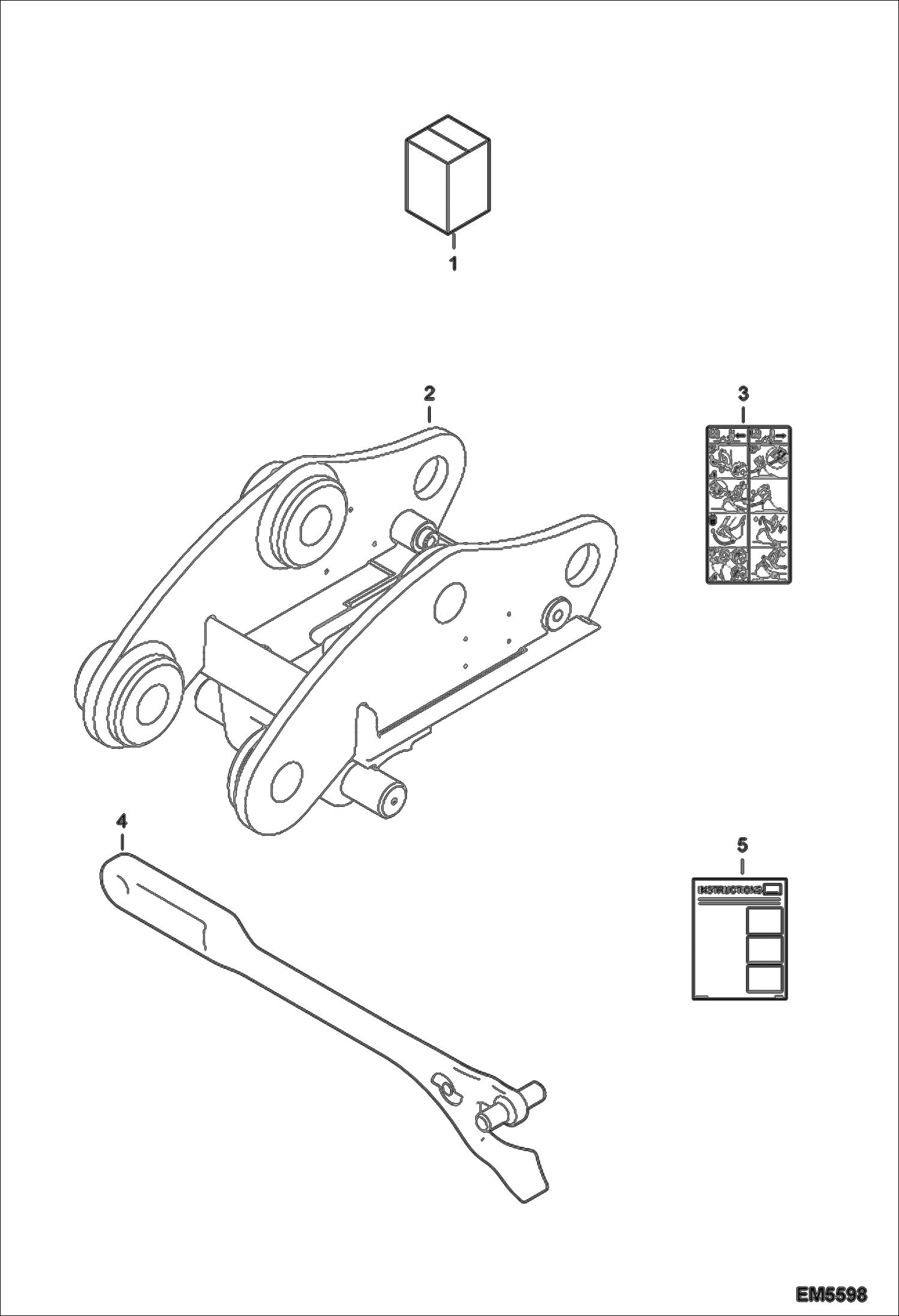 Схема запчастей Bobcat E55W - QUICK COUPLER KIT (Klac) ACCESSORIES & OPTIONS