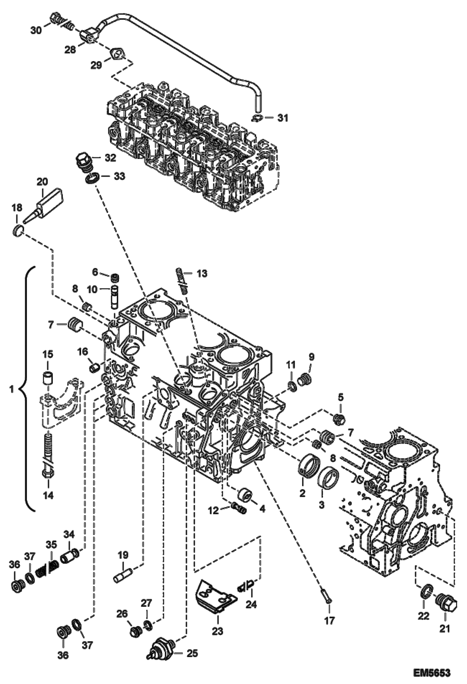 Схема запчастей Bobcat 442 - CRANKCASE POWER UNIT