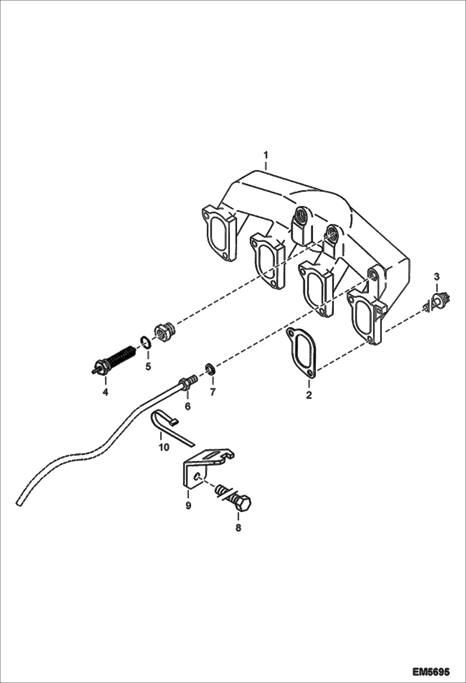 Схема запчастей Bobcat 442 - MANIFOLD (Intake) POWER UNIT