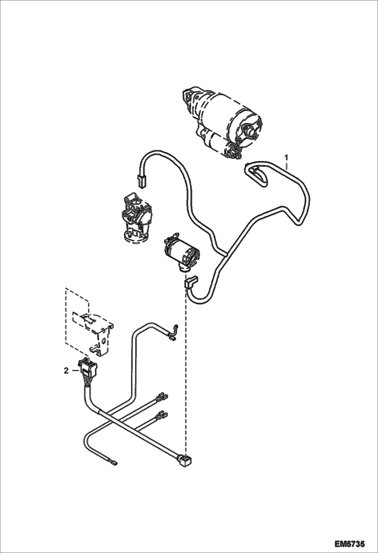 Схема запчастей Bobcat 442 - ENGINE & ATTACHING PARTS (Electricals) POWER UNIT