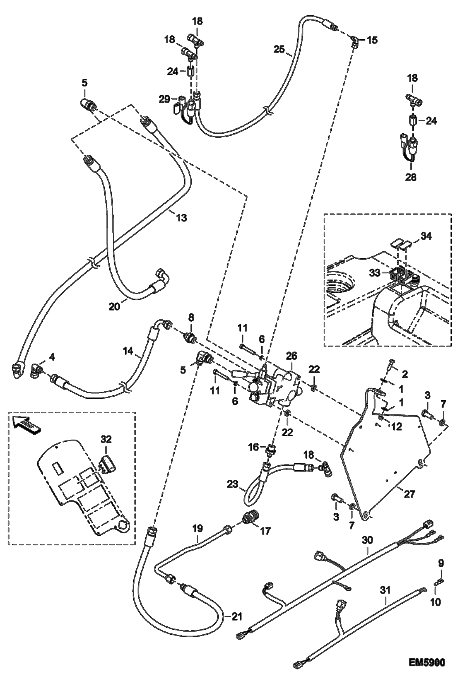 Схема запчастей Bobcat T2566 - TRAILER BRAKE (Italy Version) (S/N A8FR13004 - 14999, A8G313001 - 14999) ACCESSORIES & OPTIONS