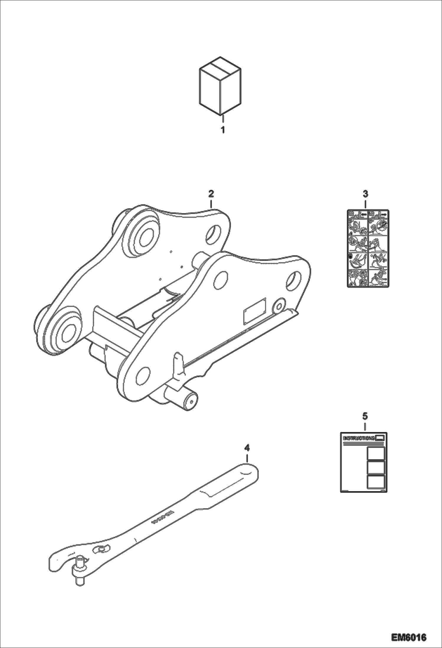 Схема запчастей Bobcat E80 - QUICK COUPLER KIT (BQC - Type K) (EMEA) ACCESSORIES & OPTIONS