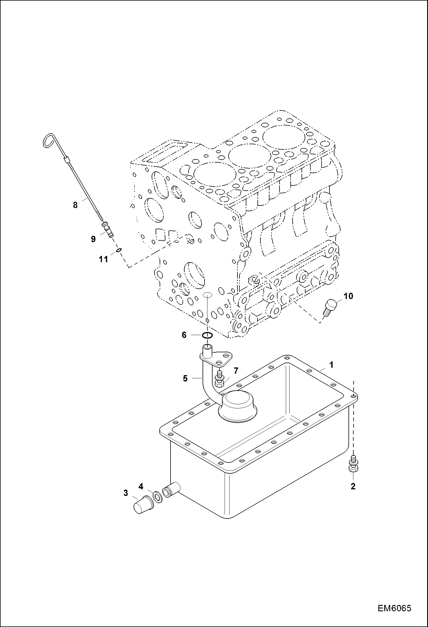 Схема запчастей Bobcat 324 - OIL PAN POWER UNIT