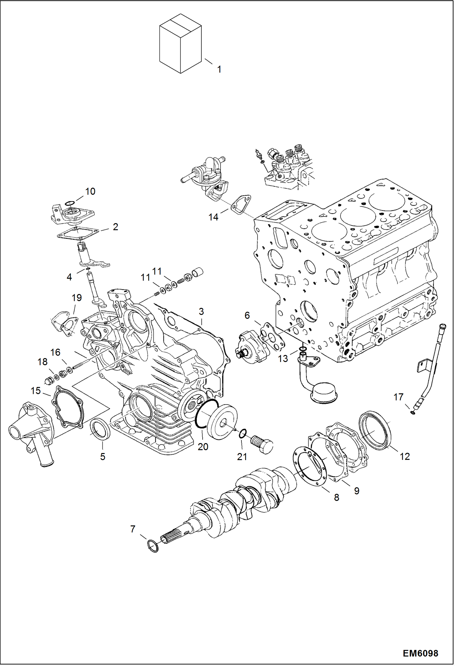 Схема запчастей Bobcat 324 - LOWER GASKET KIT POWER UNIT