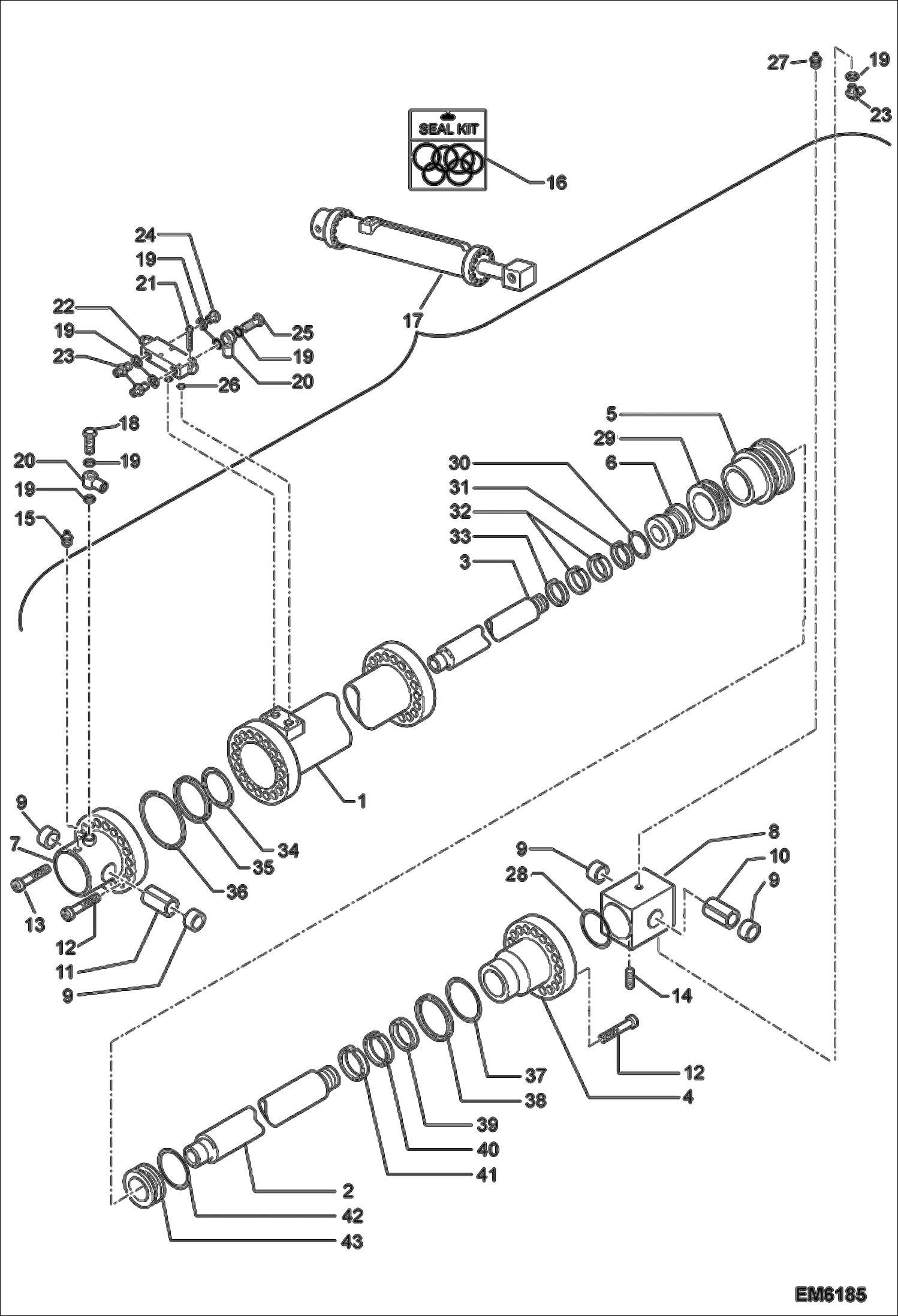 Схема запчастей Bobcat TR40250 - LIFT CYLINDER HYDRAULIC SYSTEM