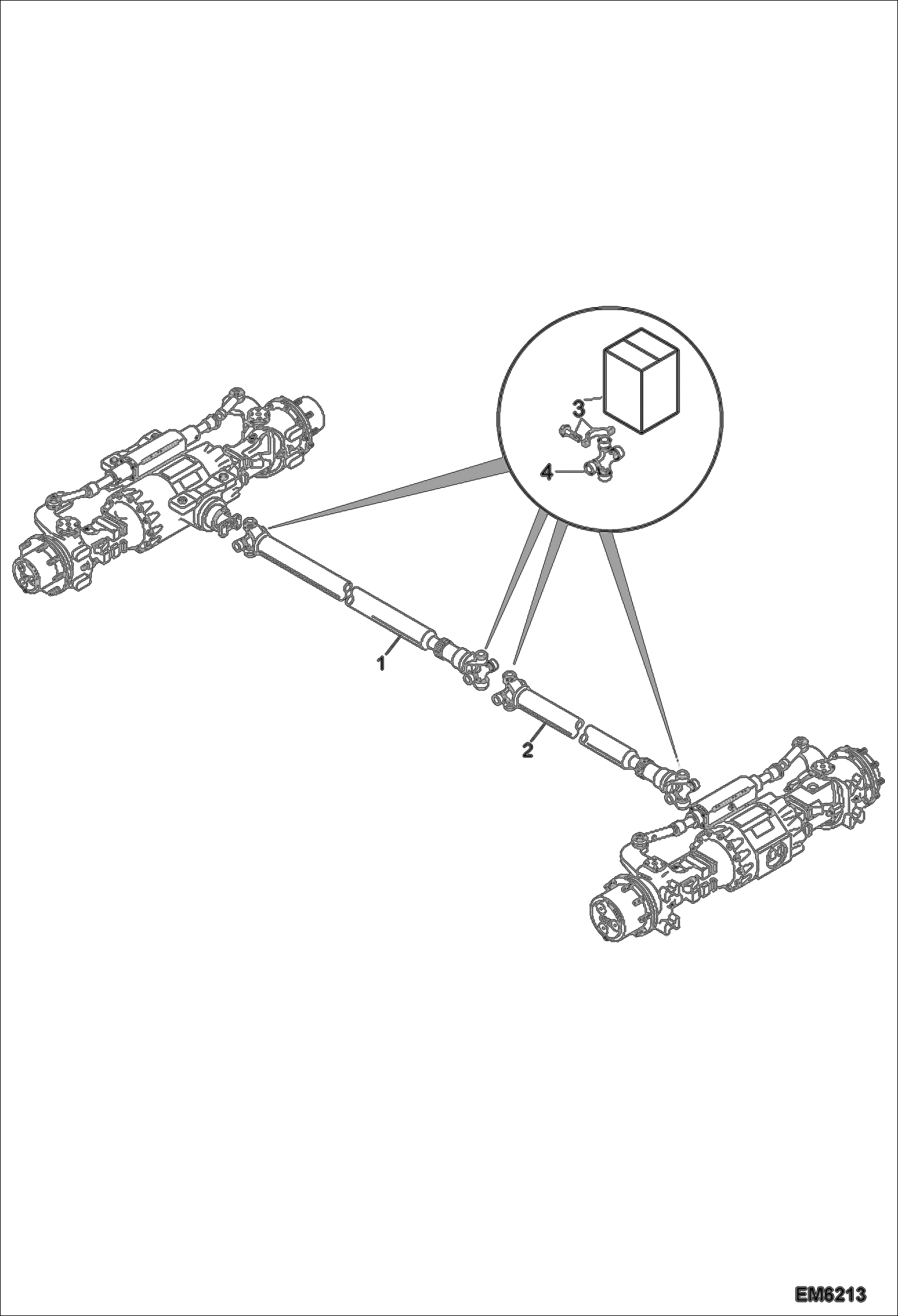 Схема запчастей Bobcat TR45190 - TRANSMISSION SHAFT DRIVE SYSTEM