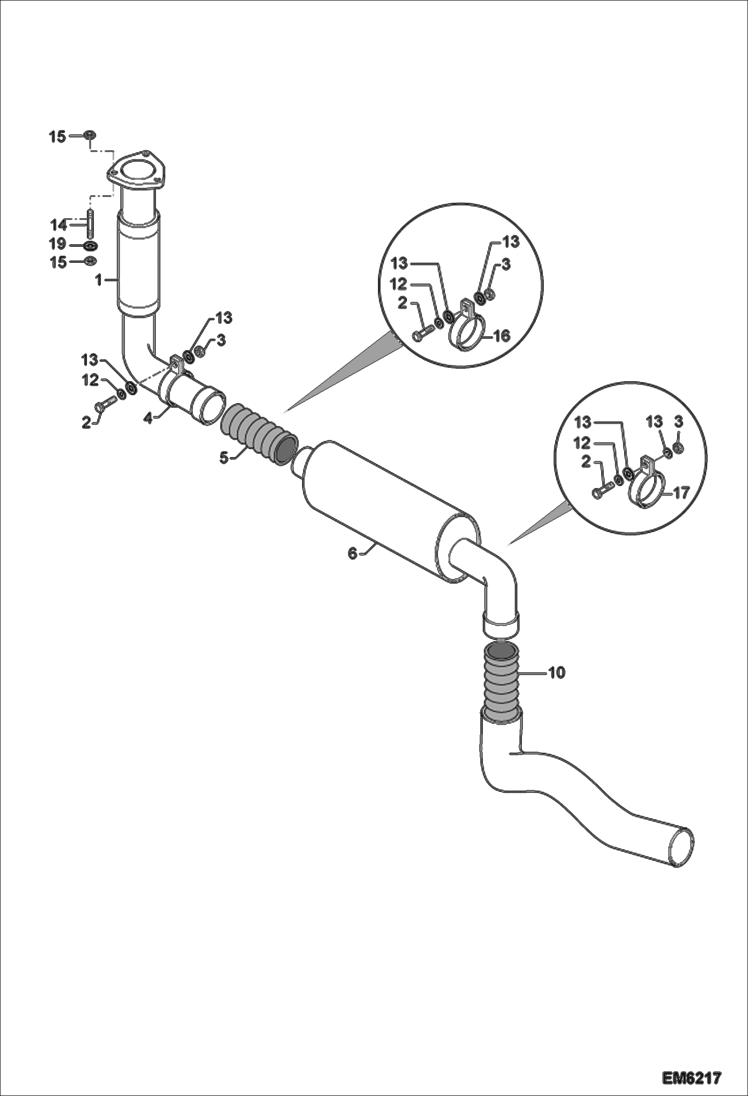 Схема запчастей Bobcat TR45190 - MUFFLER POWER UNIT