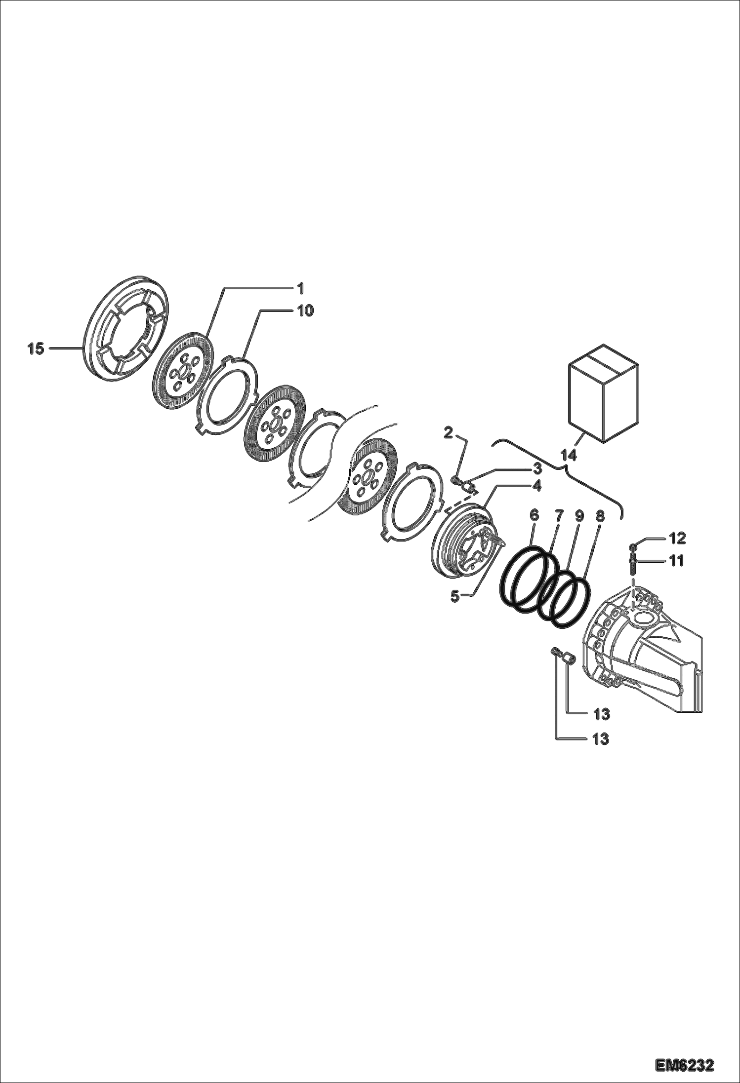 Схема запчастей Bobcat TR40250 - FRONT AXLE DISC BRAKES DRIVE SYSTEM