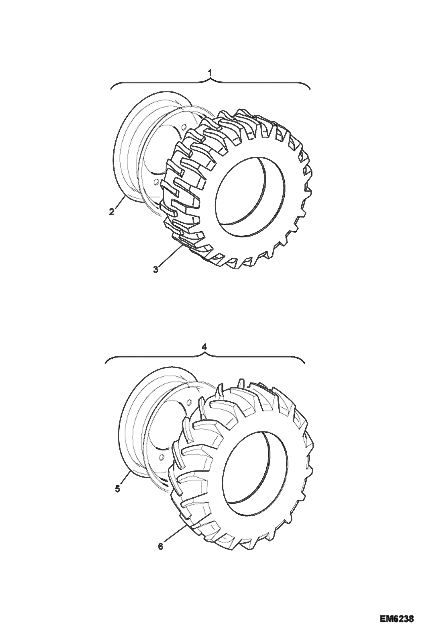 Схема запчастей Bobcat TR50210 - WHEELS DRIVE SYSTEM