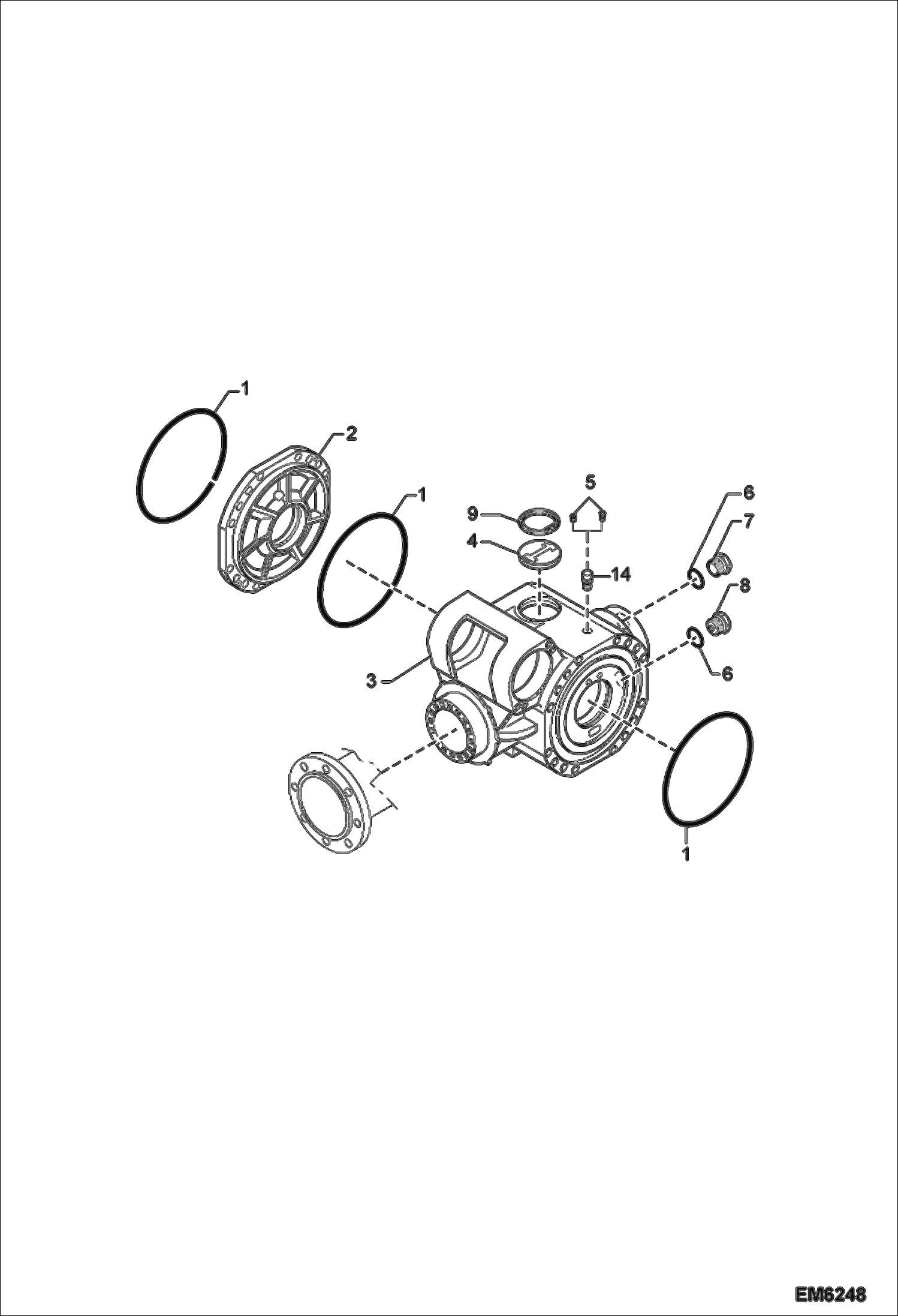 Схема запчастей Bobcat TR50210 - FRONT AXLE DIFFERENTIAL INSTALLATION DRIVE SYSTEM