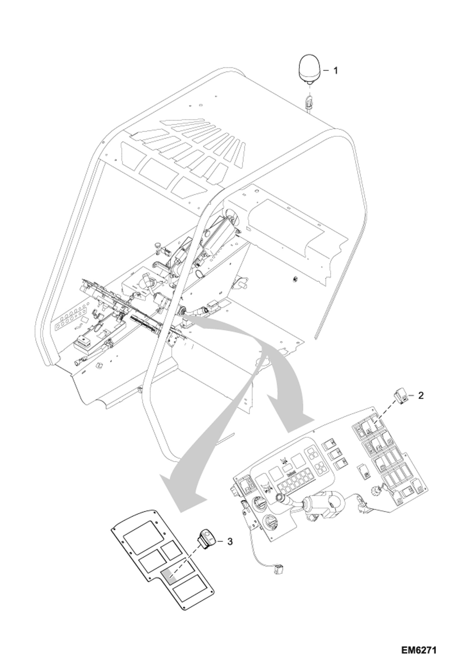 Схема запчастей Bobcat V417 - BEACON LIGHT ACCESSORIES & OPTIONS