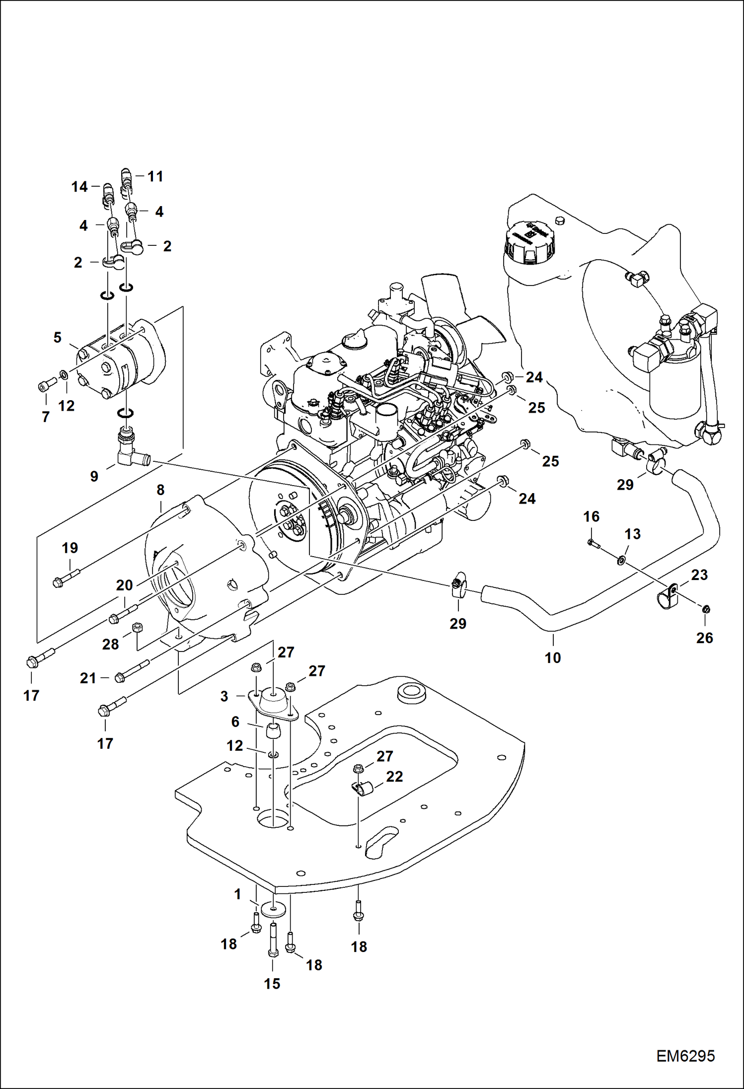 Схема запчастей Bobcat E08 - HYDRAULIC PUMP CIRCUITRY HYDRAULIC SYSTEM