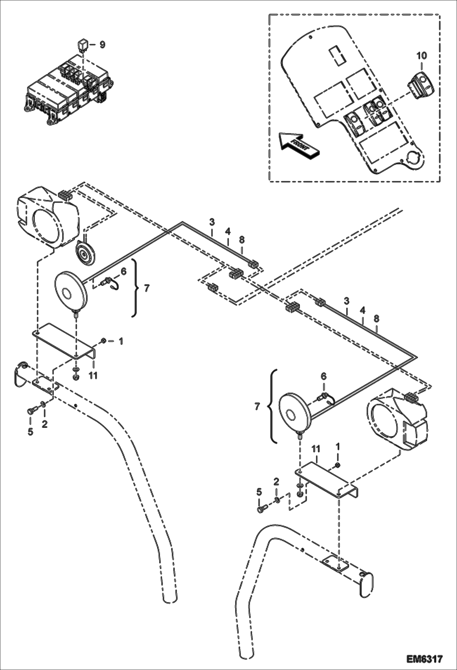 Схема запчастей Bobcat T3571L - BLUE LIGHT (S/N A8HF13000 & Above, A8H613000 & Above) ACCESSORIES & OPTIONS