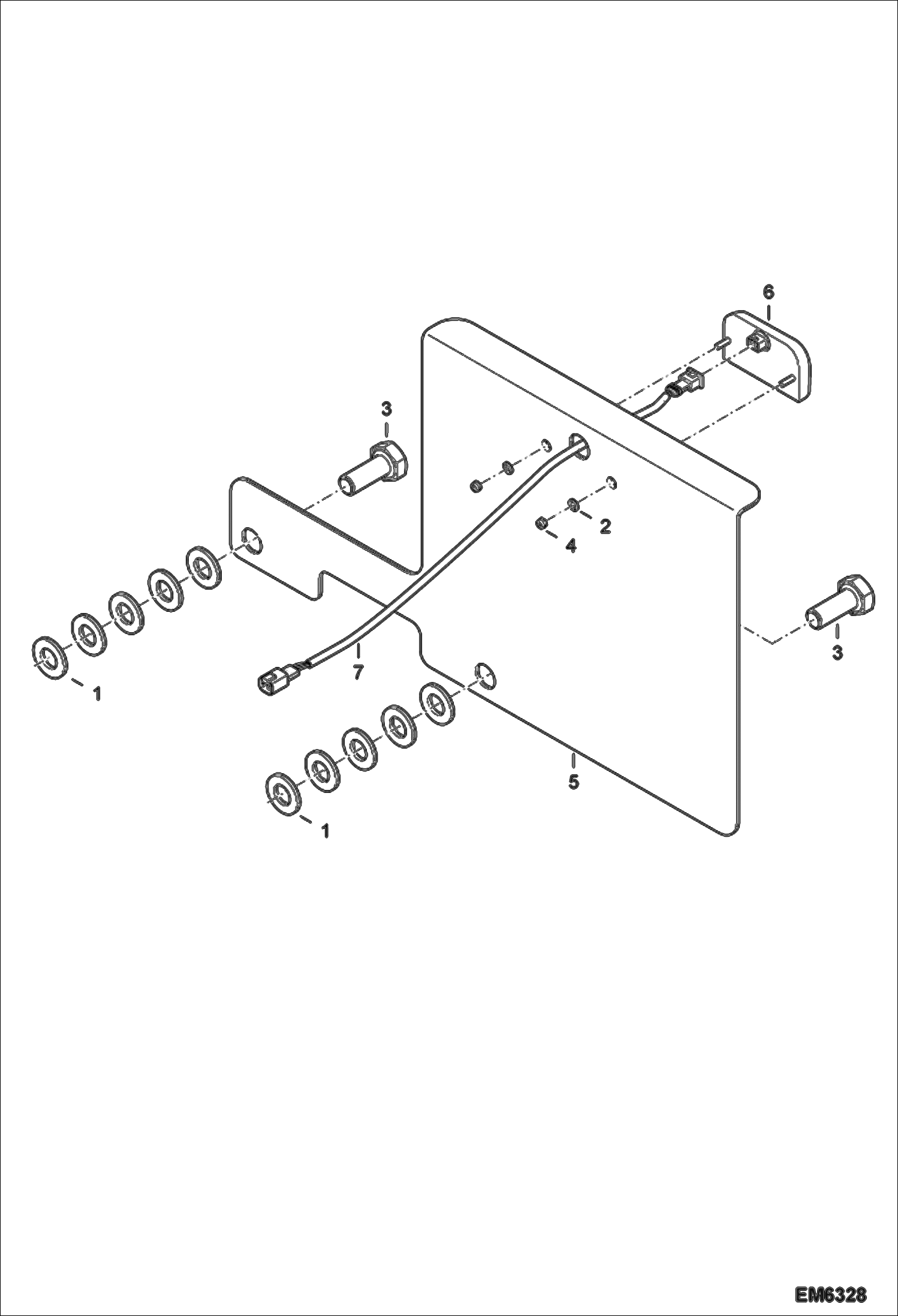 Схема запчастей Bobcat T3571L - MATRICULATION PLATE (Left Side) ACCESSORIES & OPTIONS
