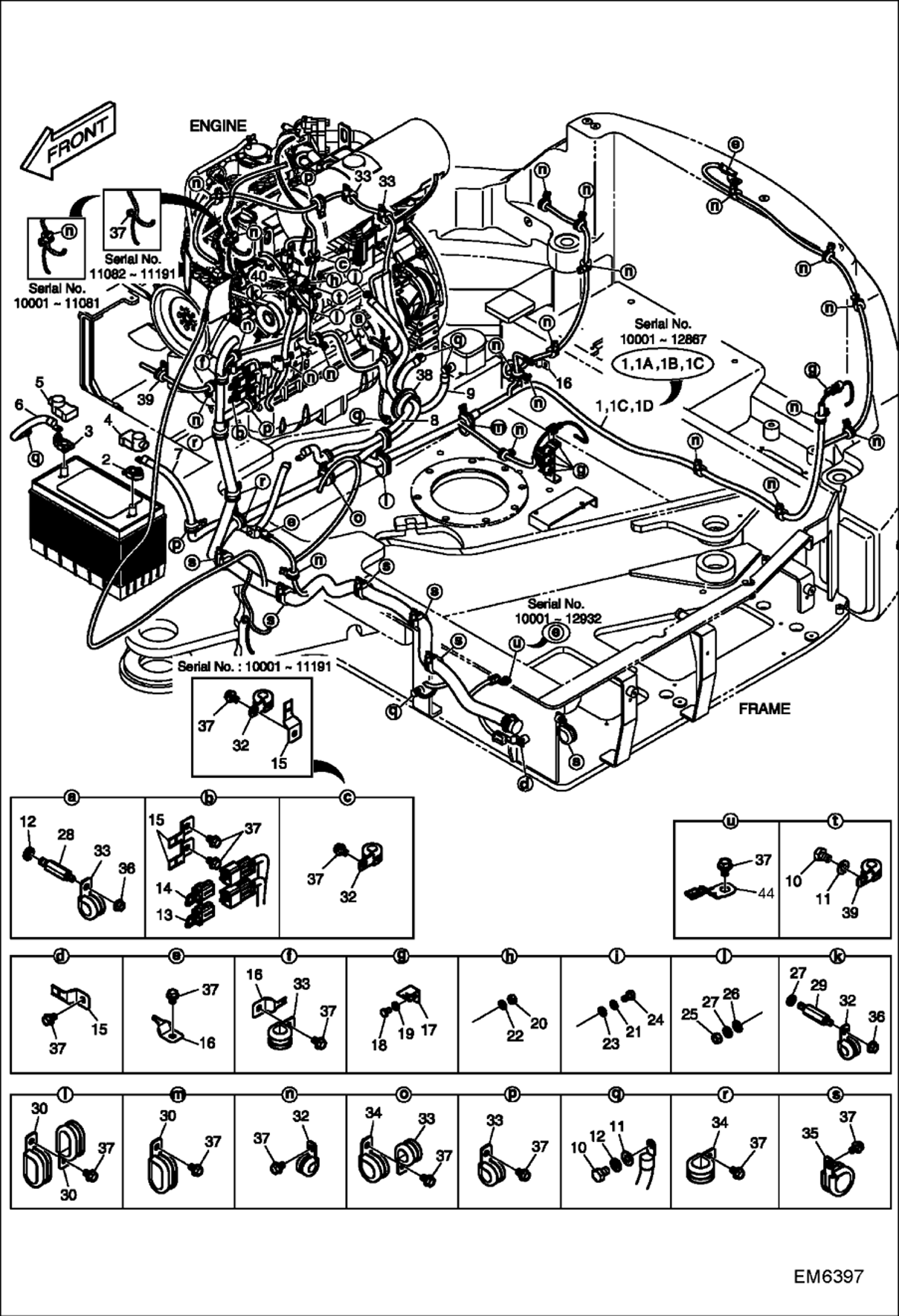 Схема запчастей Bobcat E80 - ELECTRICAL (Engine) ELECTRICAL SYSTEM