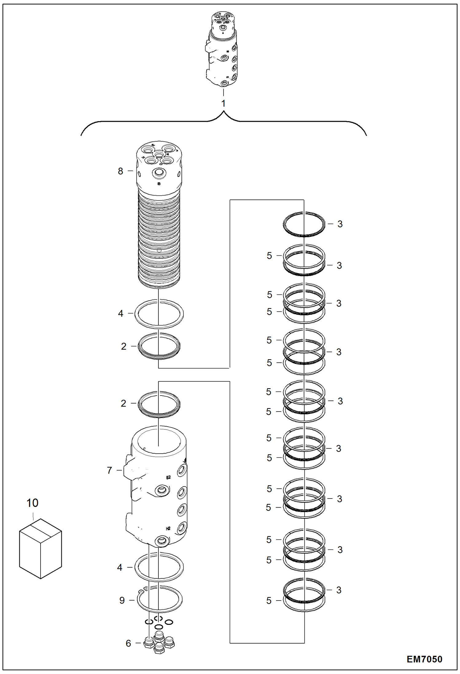 Схема запчастей Bobcat 418 - SWIVEL JOINT (S/N AB4711205 - 11897) HYDRAULIC SYSTEM