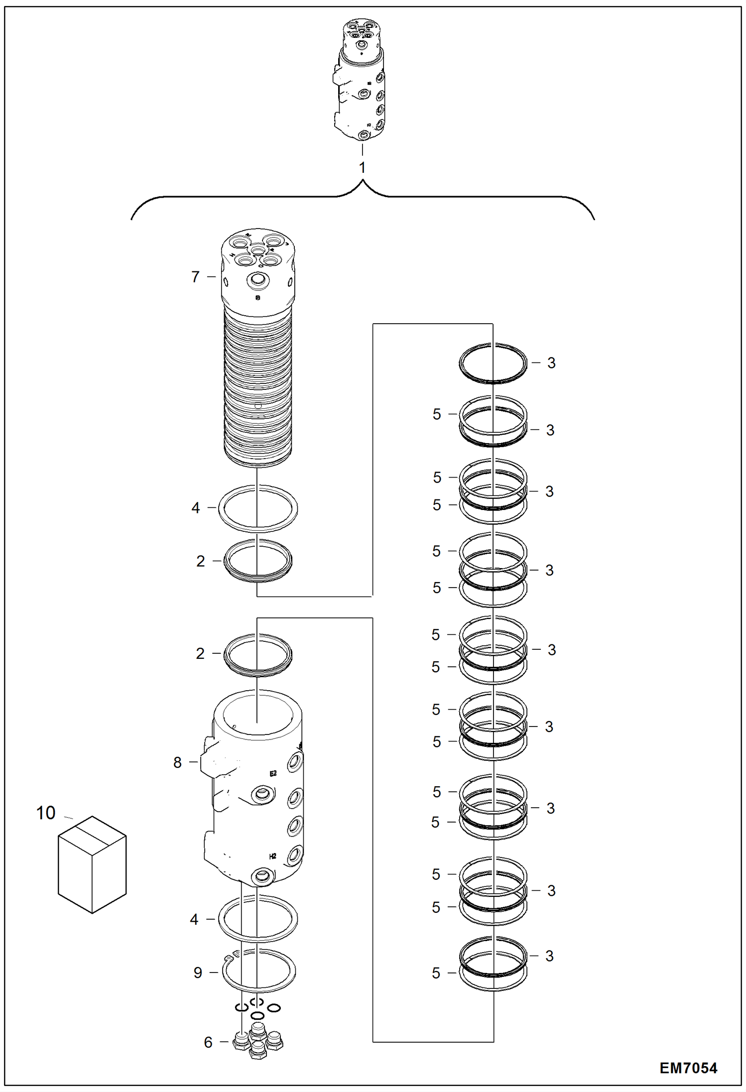 Схема запчастей Bobcat 418 - SWIVEL JOINT (S/N AB4711001 - 11204) HYDRAULIC SYSTEM