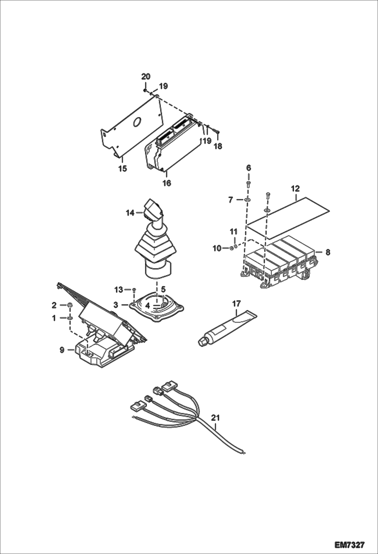 Схема запчастей Bobcat T3571 - JOYSTICK / SUSMIC INSTALLATION ELECTRICAL SYSTEM