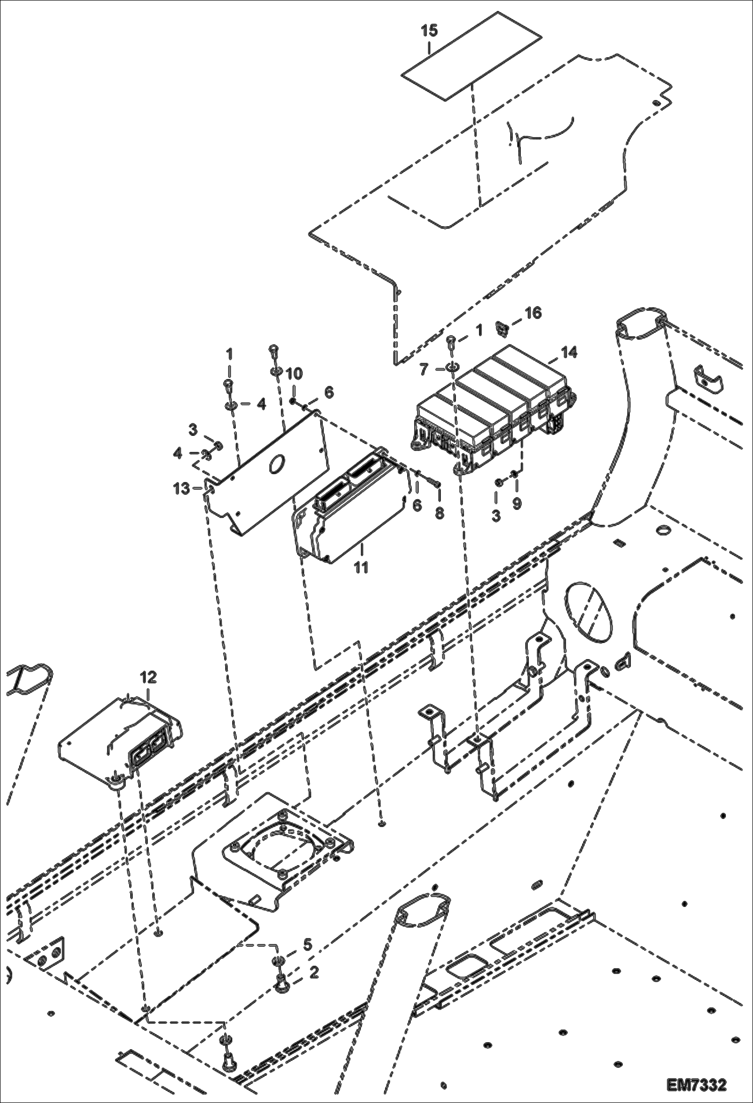 Схема запчастей Bobcat T35100L - TRANSMISSION CONTROL INSTALLATION (S/N A8HD12001 & Above, A8GW12001 & Above, A8GT12001 & Above) ELECTRICAL SYSTEM