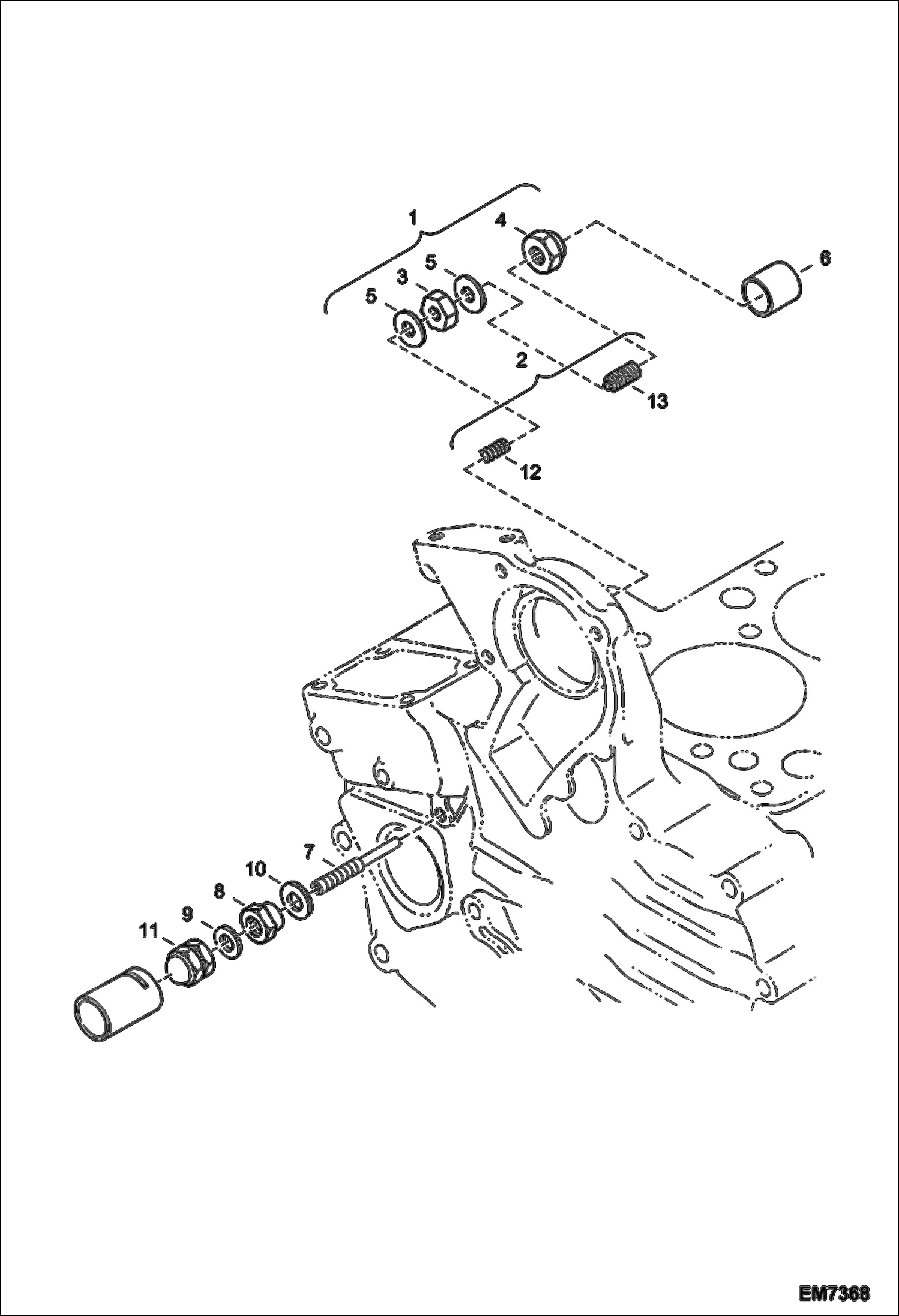 Схема запчастей Bobcat E10 - IDLE APPARATUS POWER UNIT