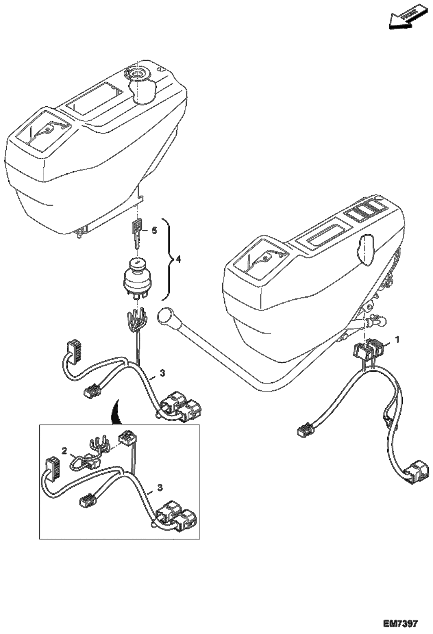 Схема запчастей Bobcat E55W - ELECTRICAL (Console) ELECTRICAL SYSTEM