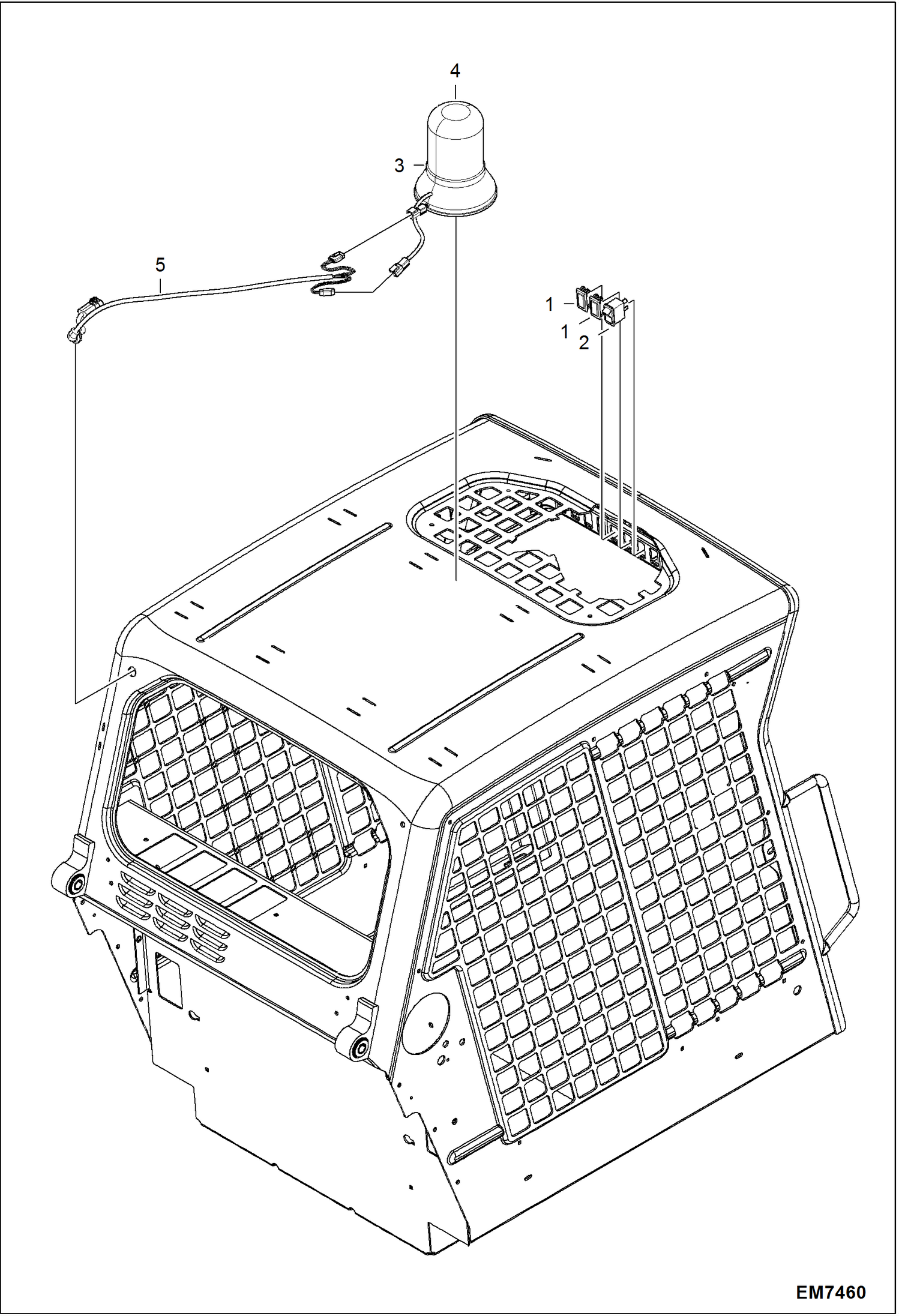 Схема запчастей Bobcat S-Series - BEACON AND STROBE LIGHT ACCESSORIES & OPTIONS