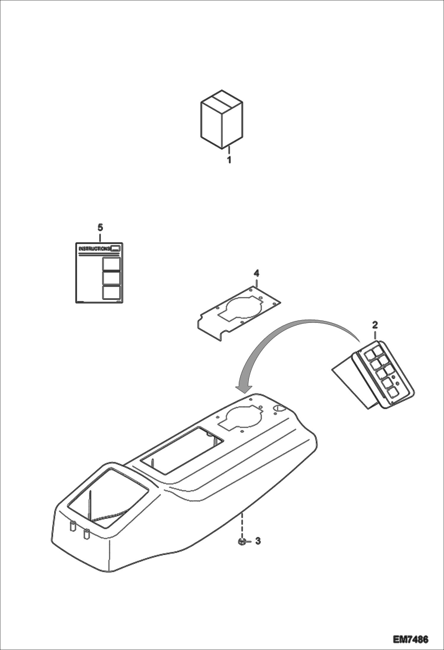 Схема запчастей Bobcat E55W - KEYLESS SWITCH KIT ACCESSORIES & OPTIONS