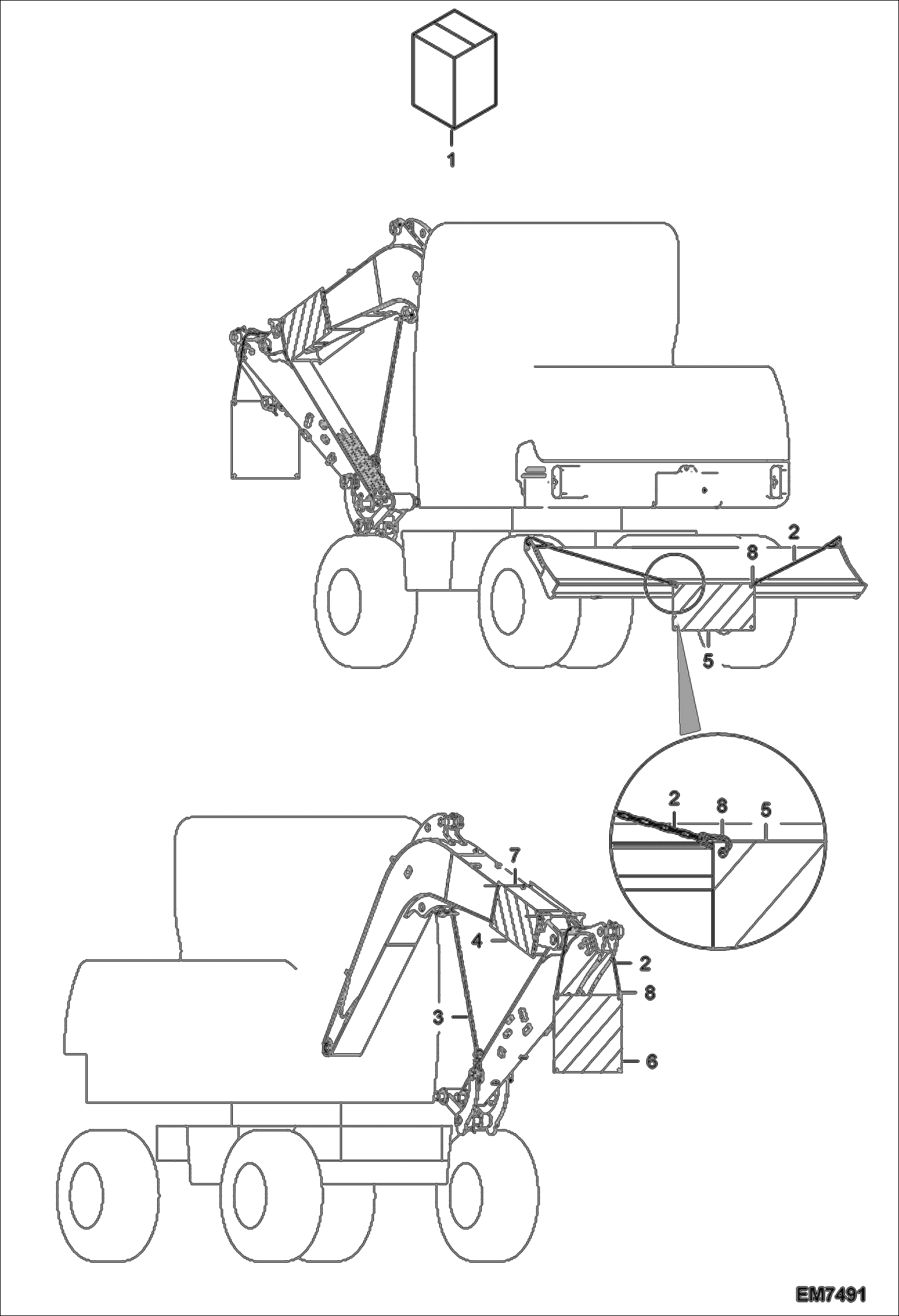 Схема запчастей Bobcat E55W - ROAD KIT ITALY ACCESSORIES & OPTIONS