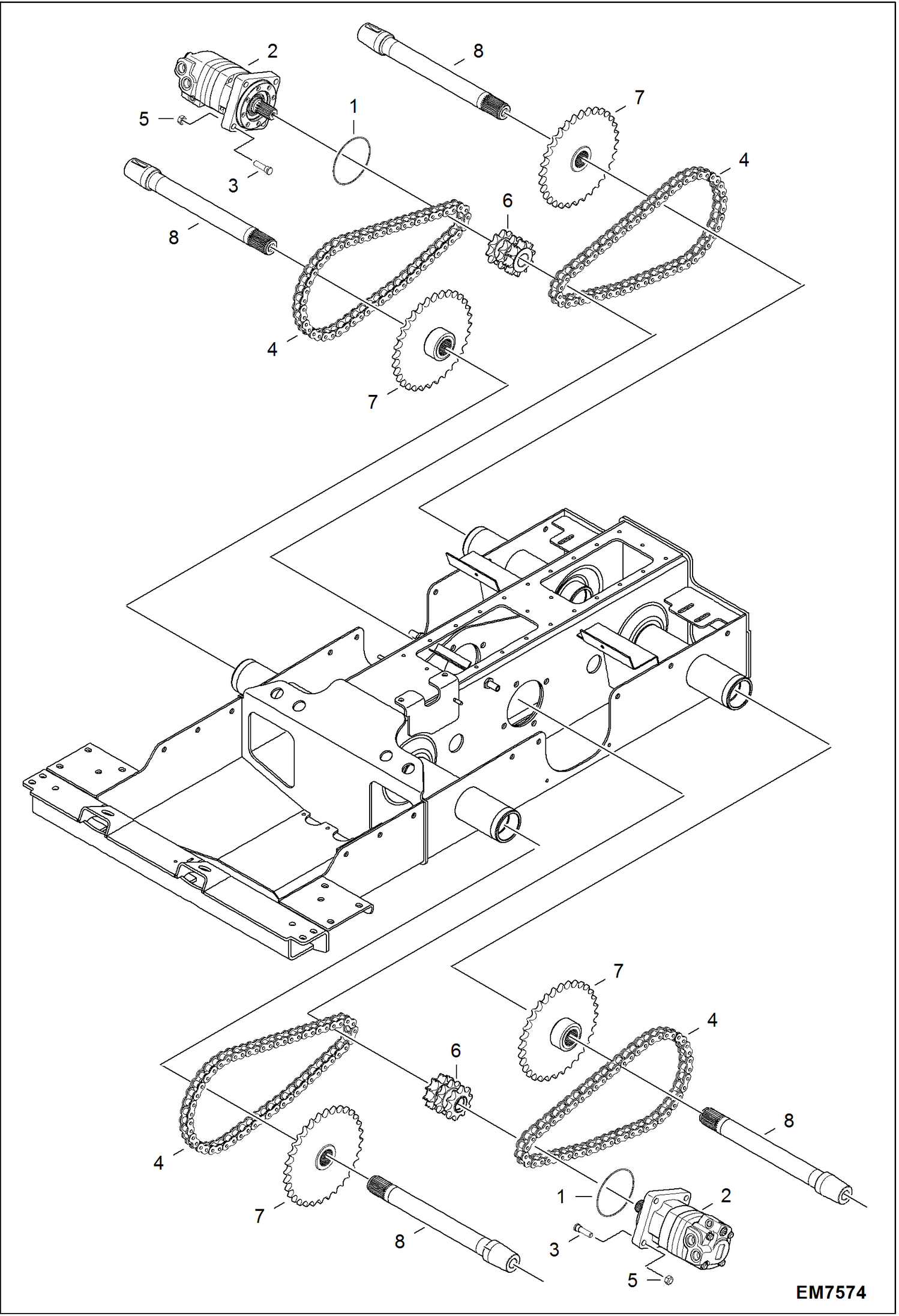 Схема запчастей Bobcat S-Series - DRIVE TRAIN DRIVE TRAIN