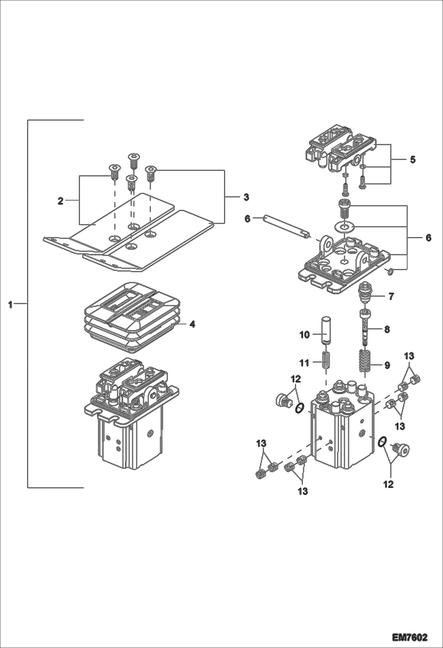 Схема запчастей Bobcat 444 - REMOTE CONTROL - PEDAL DRIVE (S/N ADBT11053 & Above) HYDRAULIC SYSTEM