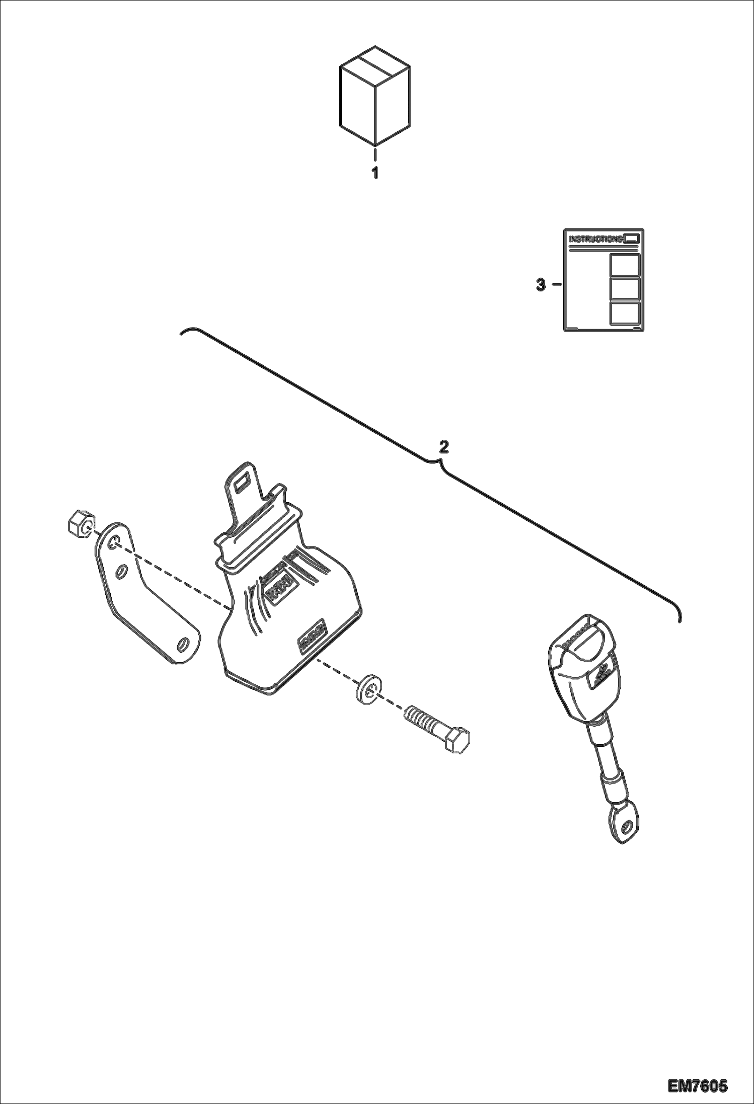 Схема запчастей Bobcat E63 - SEATBELT KIT (3 Wide) ACCESSORIES & OPTIONS