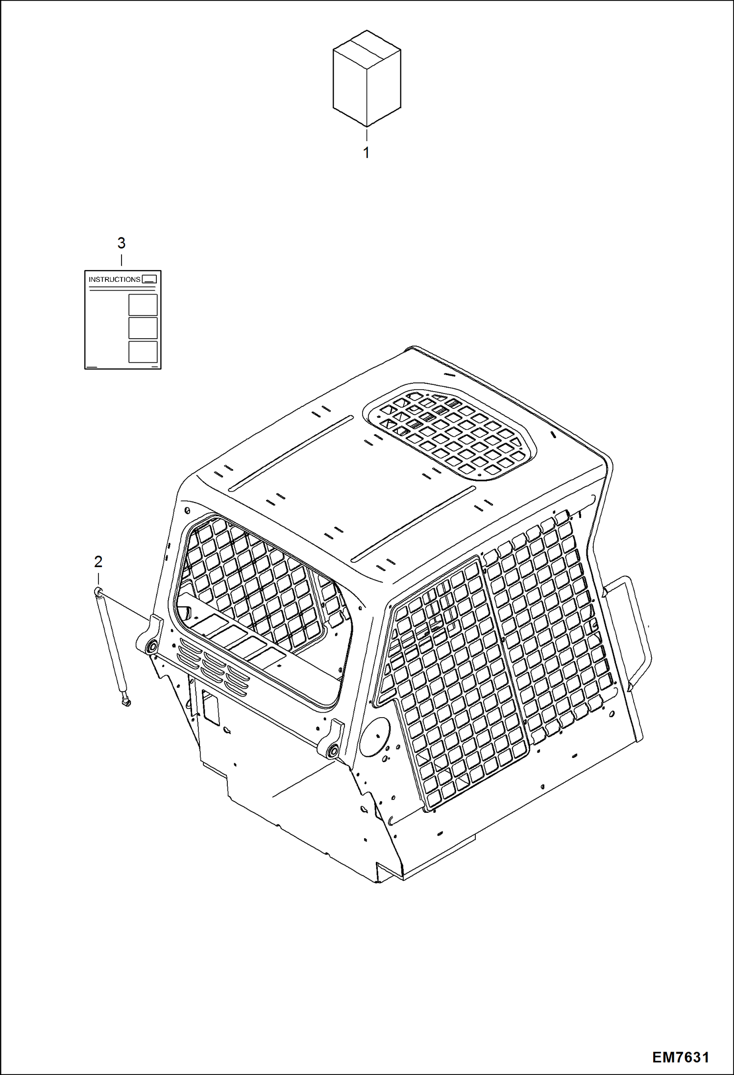 Схема запчастей Bobcat S-Series - GAS SPRING KIT (Heavy Duty) ACCESSORIES & OPTIONS