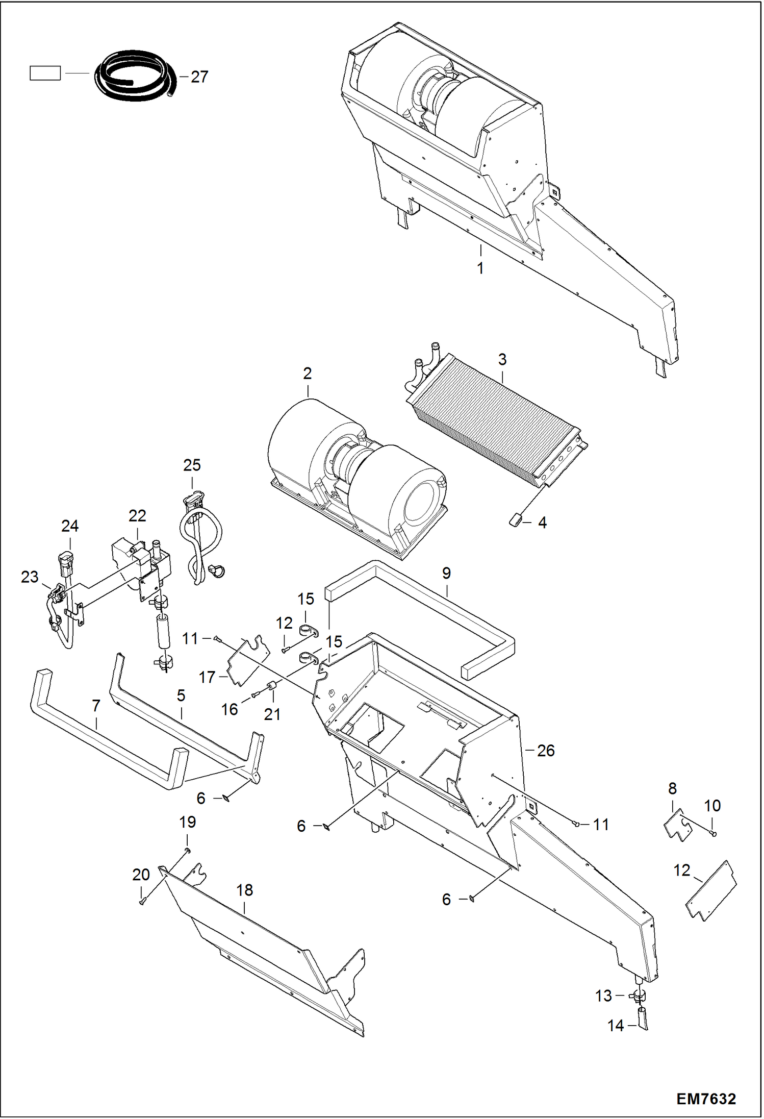 Схема запчастей Bobcat S-Series - HEATER (Heater Assembly) (Model 13-8377) ACCESSORIES & OPTIONS