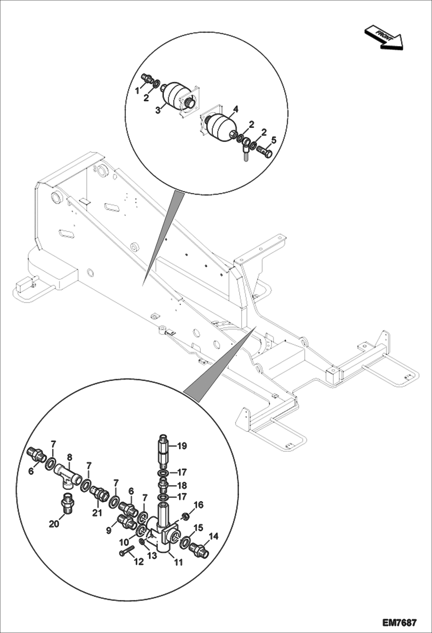 Схема запчастей Bobcat TR35160 - HYDRAULIC COMPONENTS (Upper Frame) HYDRAULIC SYSTEM