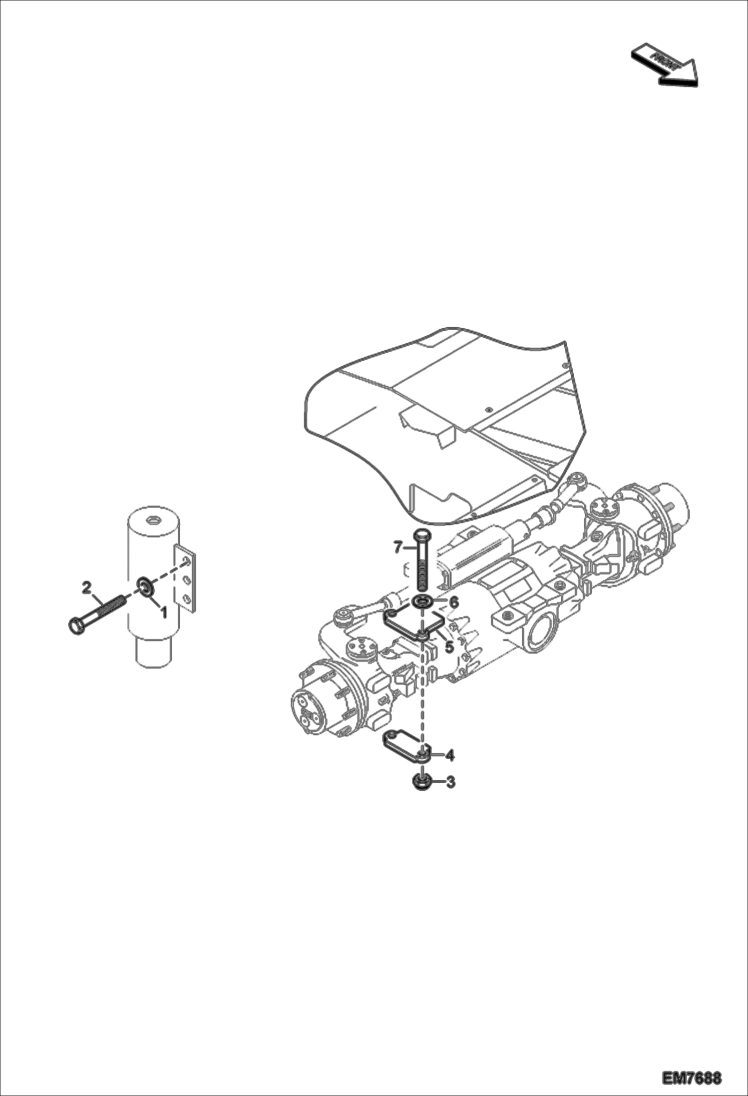 Схема запчастей Bobcat TR35160 - REAR AXLE OSCILLATING LOCK CYLINDER INSTALLATION HYDRAULIC SYSTEM